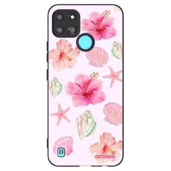 Picasee fekete szilikon tok az alábbi mobiltelefonokra Realme C21Y - Blush Lagoon