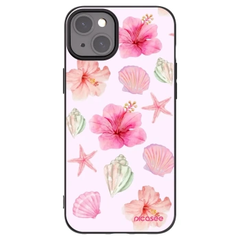 Picasee fekete szilikon tok az alábbi mobiltelefonokra Apple iPhone 15 Plus - Blush Lagoon