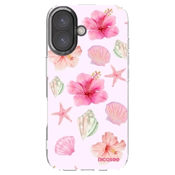Picasee átlátszó szilikon tok az alábbi mobiltelefonokra Apple iPhone 16 - Blush Lagoon