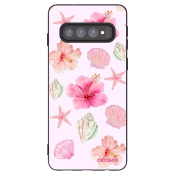 Picasee fekete szilikon tok az alábbi mobiltelefonokra Samsung Galaxy S10 G973 - Blush Lagoon