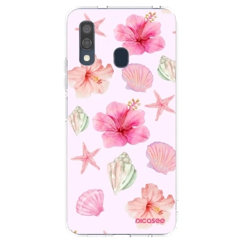 Picasee átlátszó szilikon tok az alábbi mobiltelefonokra Samsung Galaxy A40 A405F - Blush Lagoon