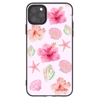 Picasee fekete szilikon tok az alábbi mobiltelefonokra Apple iPhone 11 Pro Max - Blush Lagoon