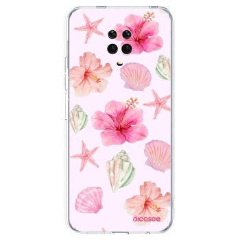 Picasee átlátszó szilikon tok az alábbi mobiltelefonokra Xiaomi Redmi Note 9 Pro - Blush Lagoon