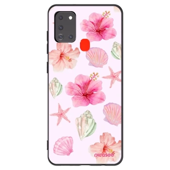Picasee fekete szilikon tok az alábbi mobiltelefonokra Samsung Galaxy A21s - Blush Lagoon