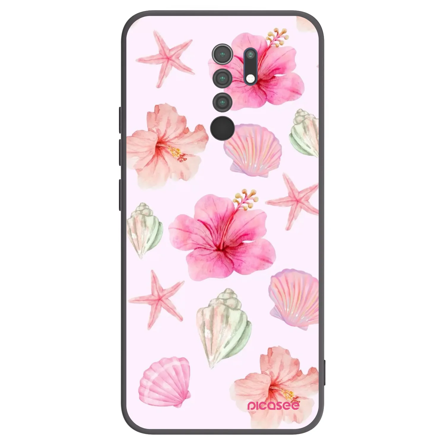 Picasee fekete szilikon tok az alábbi mobiltelefonokra Xiaomi Redmi 9 - Blush Lagoon