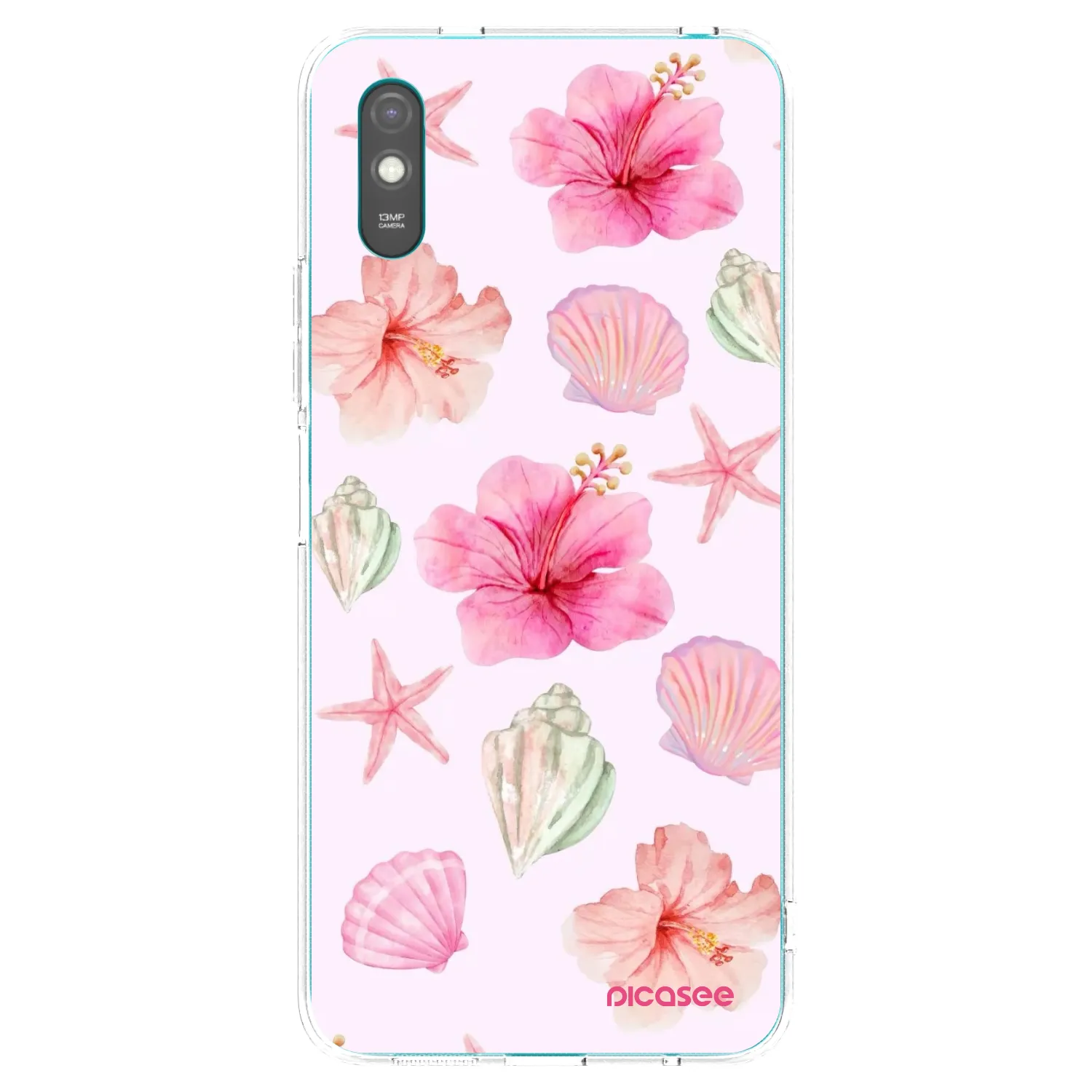 Picasee átlátszó szilikon tok az alábbi mobiltelefonokra Xiaomi Redmi 9A - Blush Lagoon