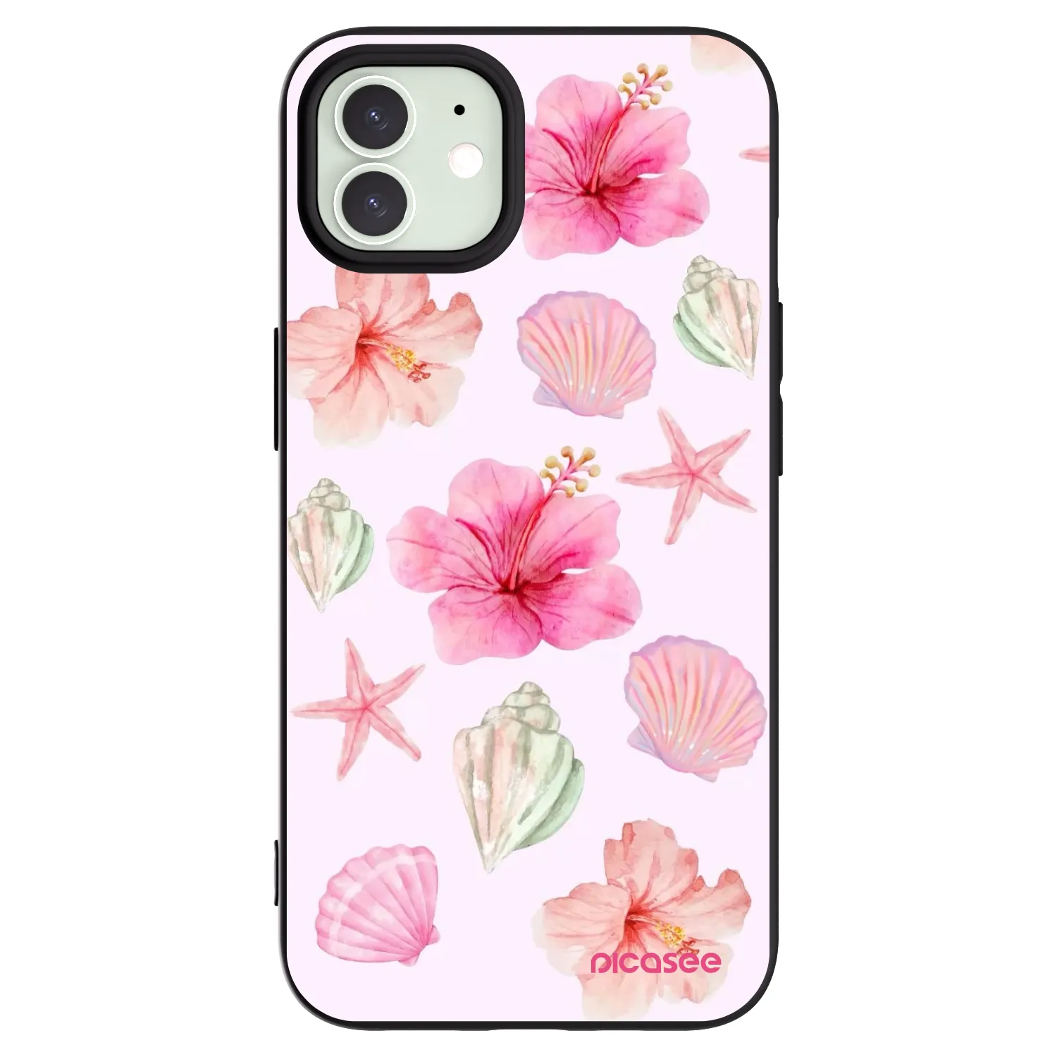 Picasee fekete szilikon tok az alábbi mobiltelefonokra Apple iPhone 12 Pro - Blush Lagoon
