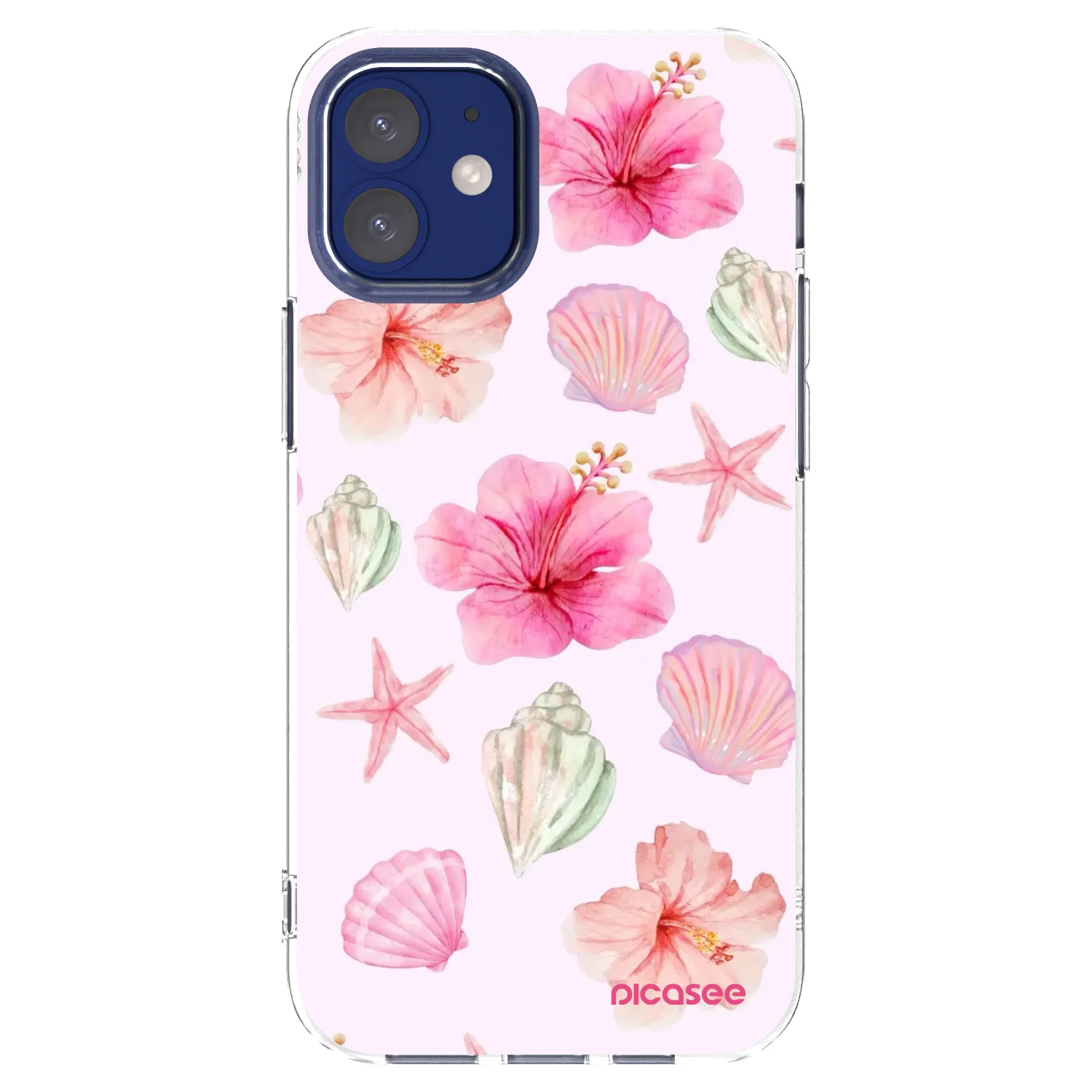 Picasee átlátszó szilikon tok az alábbi mobiltelefonokra Apple iPhone 12 mini - Blush Lagoon