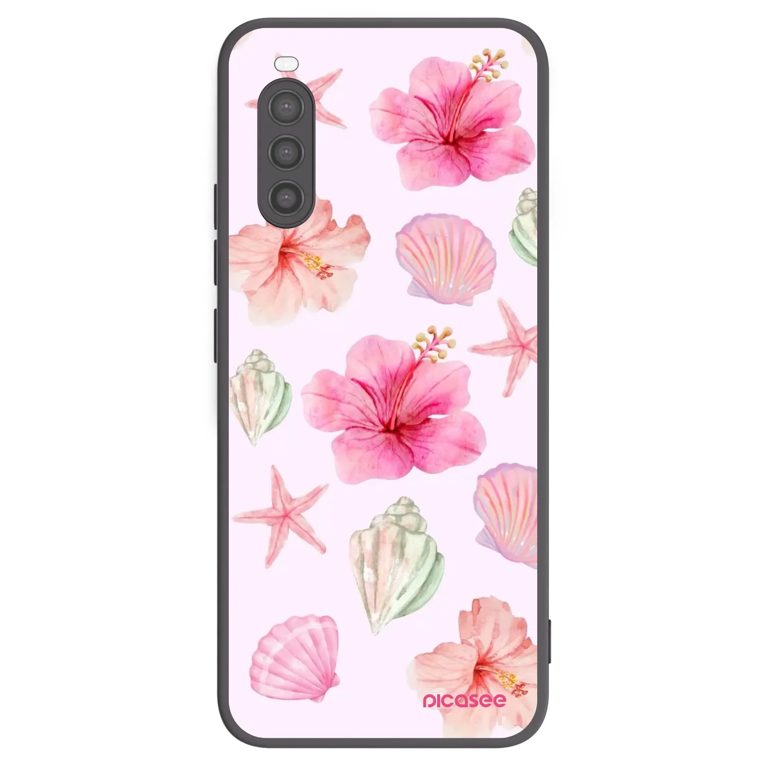 Picasee fekete szilikon tok az alábbi mobiltelefonokra Sony Xperia 10 II - Blush Lagoon
