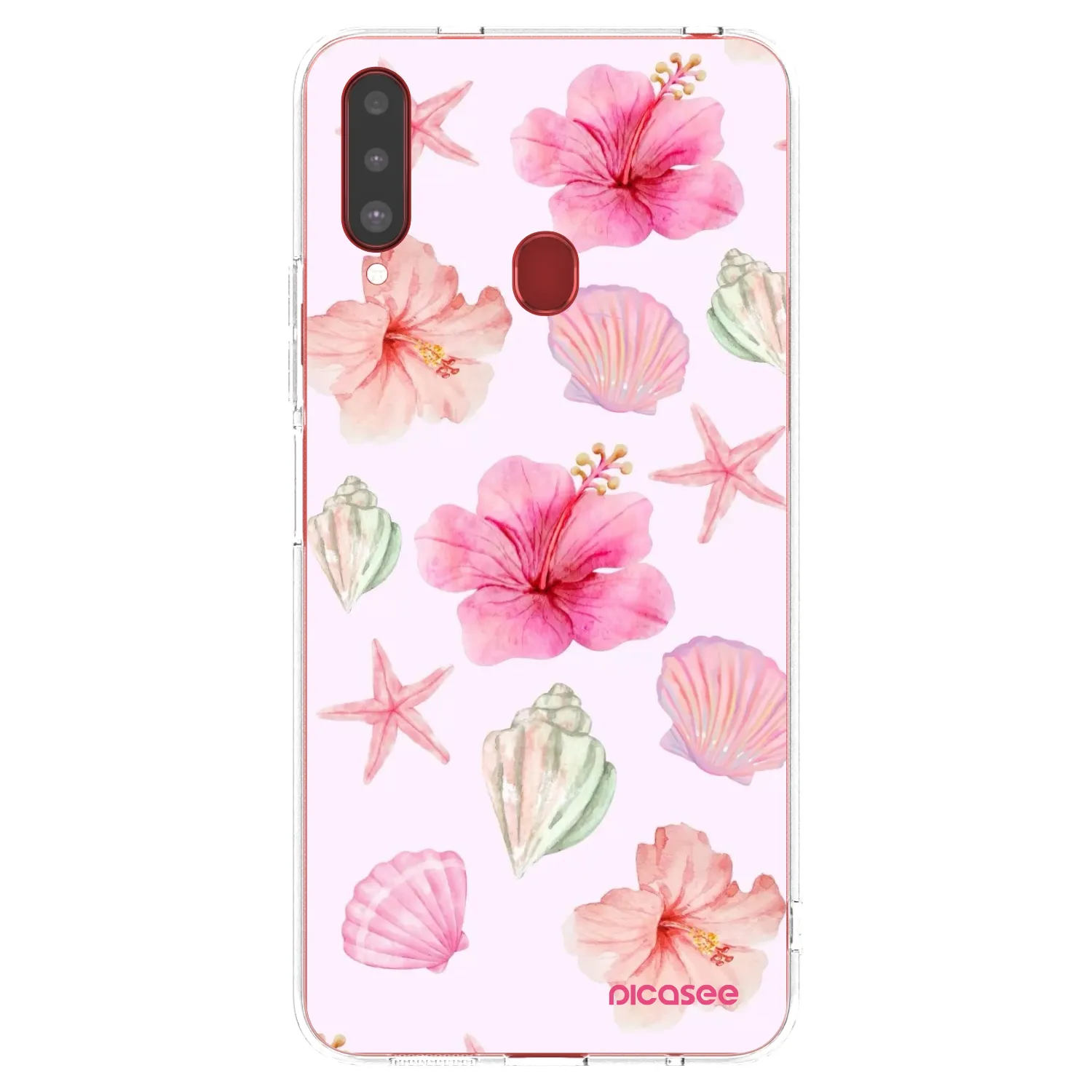 Picasee átlátszó szilikon tok az alábbi mobiltelefonokra Samsung Galaxy A20s - Blush Lagoon