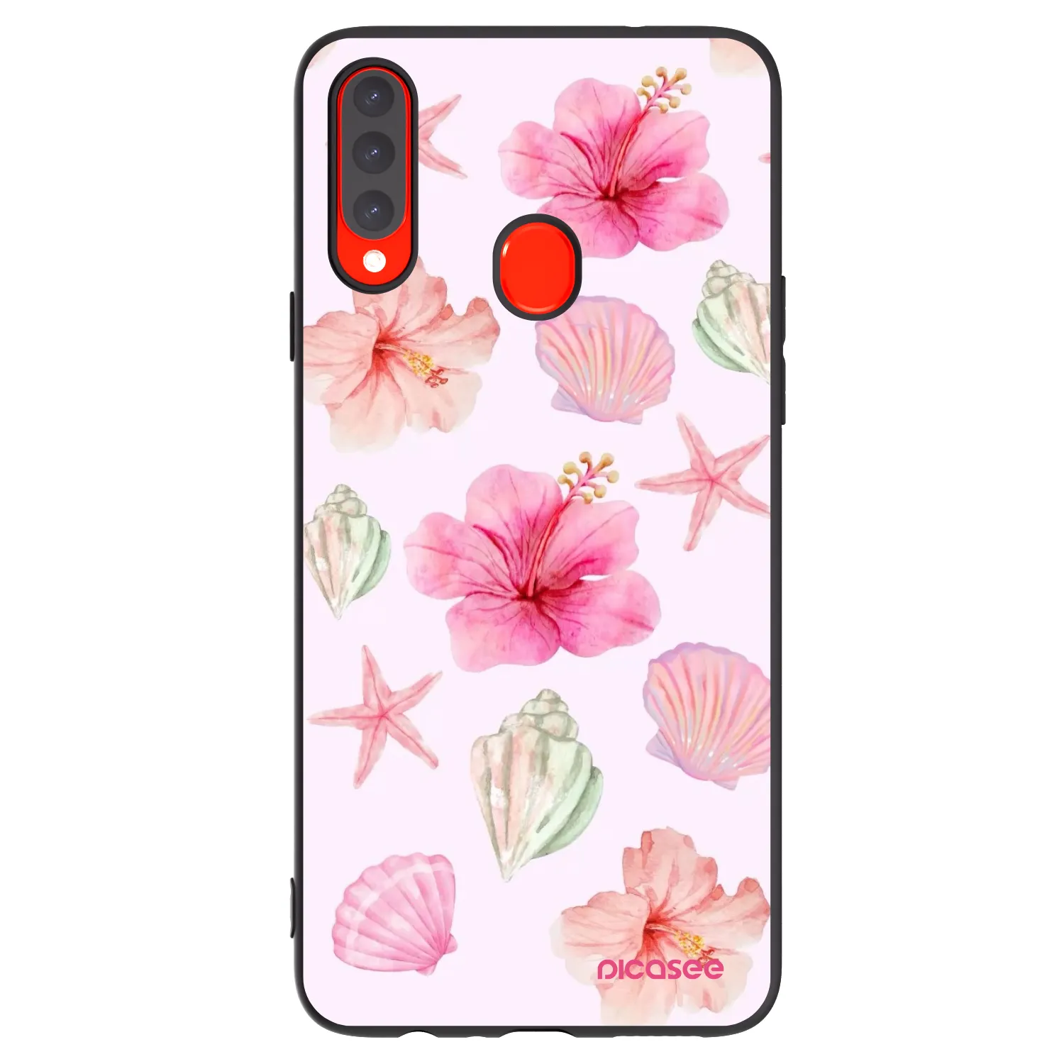 Picasee fekete szilikon tok az alábbi mobiltelefonokra Samsung Galaxy A20s - Blush Lagoon