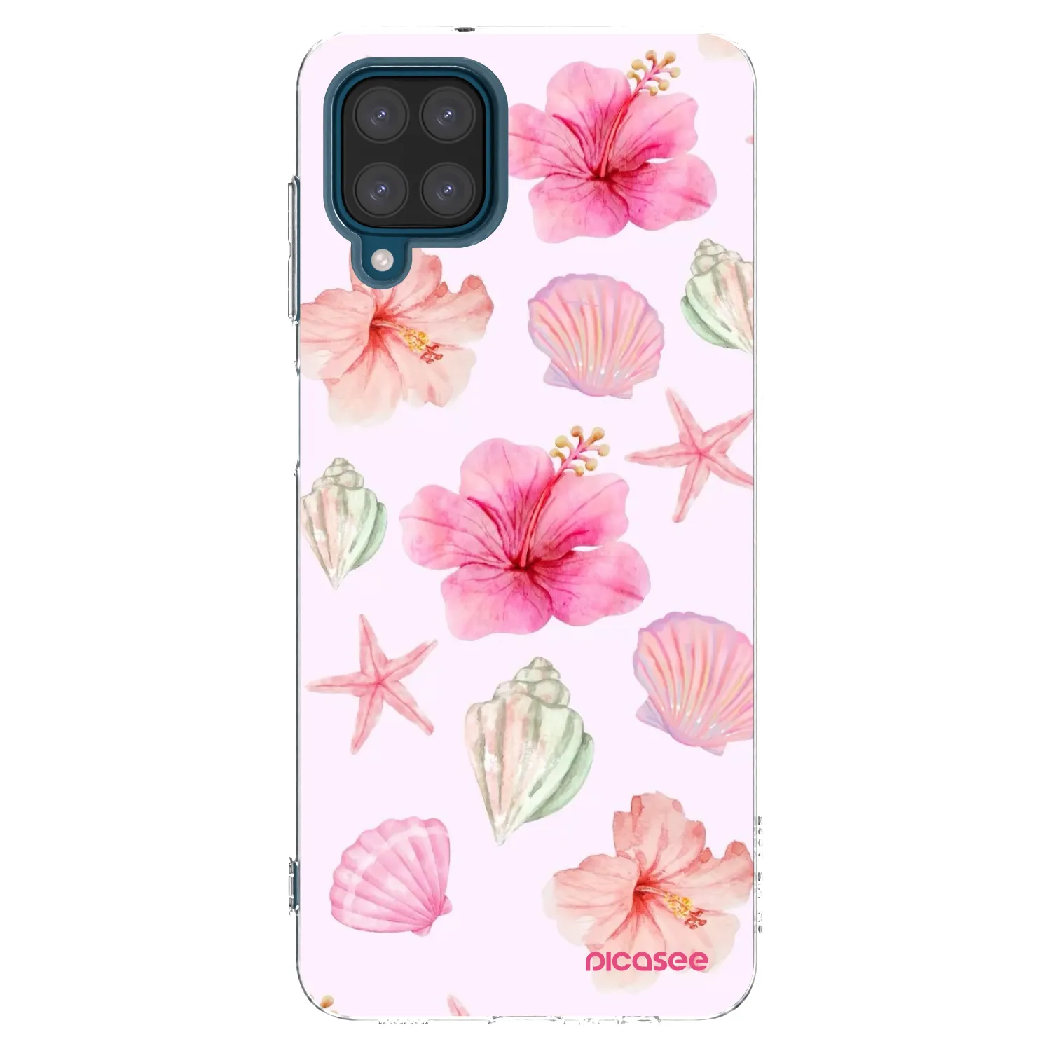 Picasee átlátszó szilikon tok az alábbi mobiltelefonokra Samsung Galaxy A12 A125F - Blush Lagoon