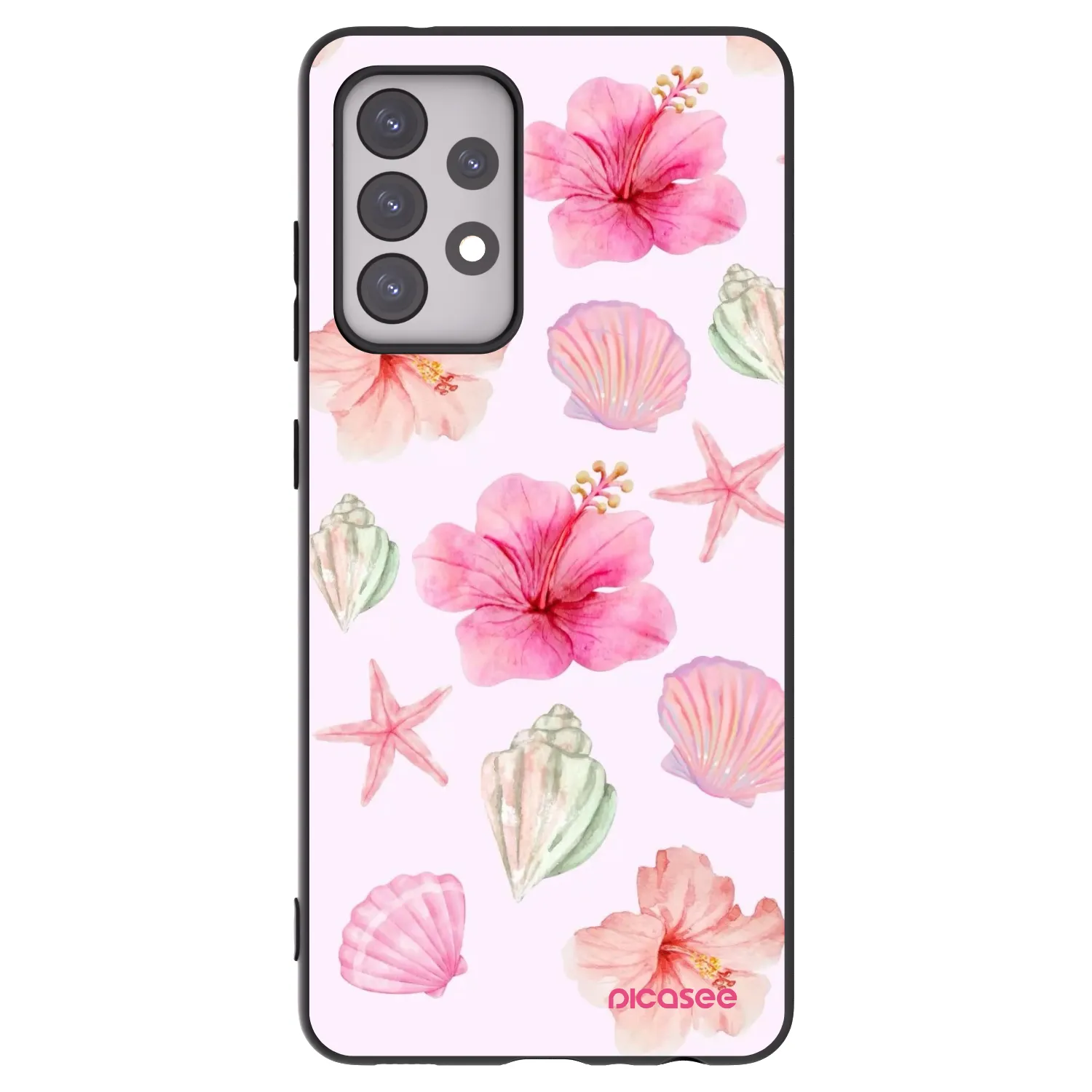 Picasee fekete szilikon tok az alábbi mobiltelefonokra Samsung Galaxy A52 5G A525F - Blush Lagoon