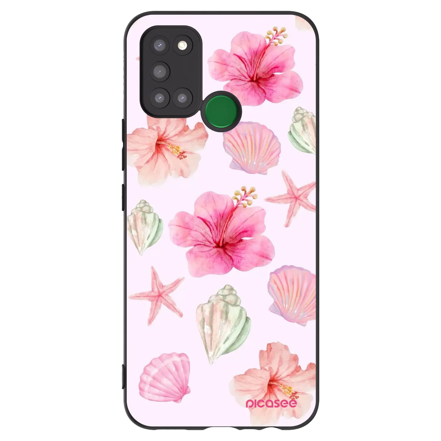Picasee fekete szilikon tok az alábbi mobiltelefonokra Realme 7i - Blush Lagoon