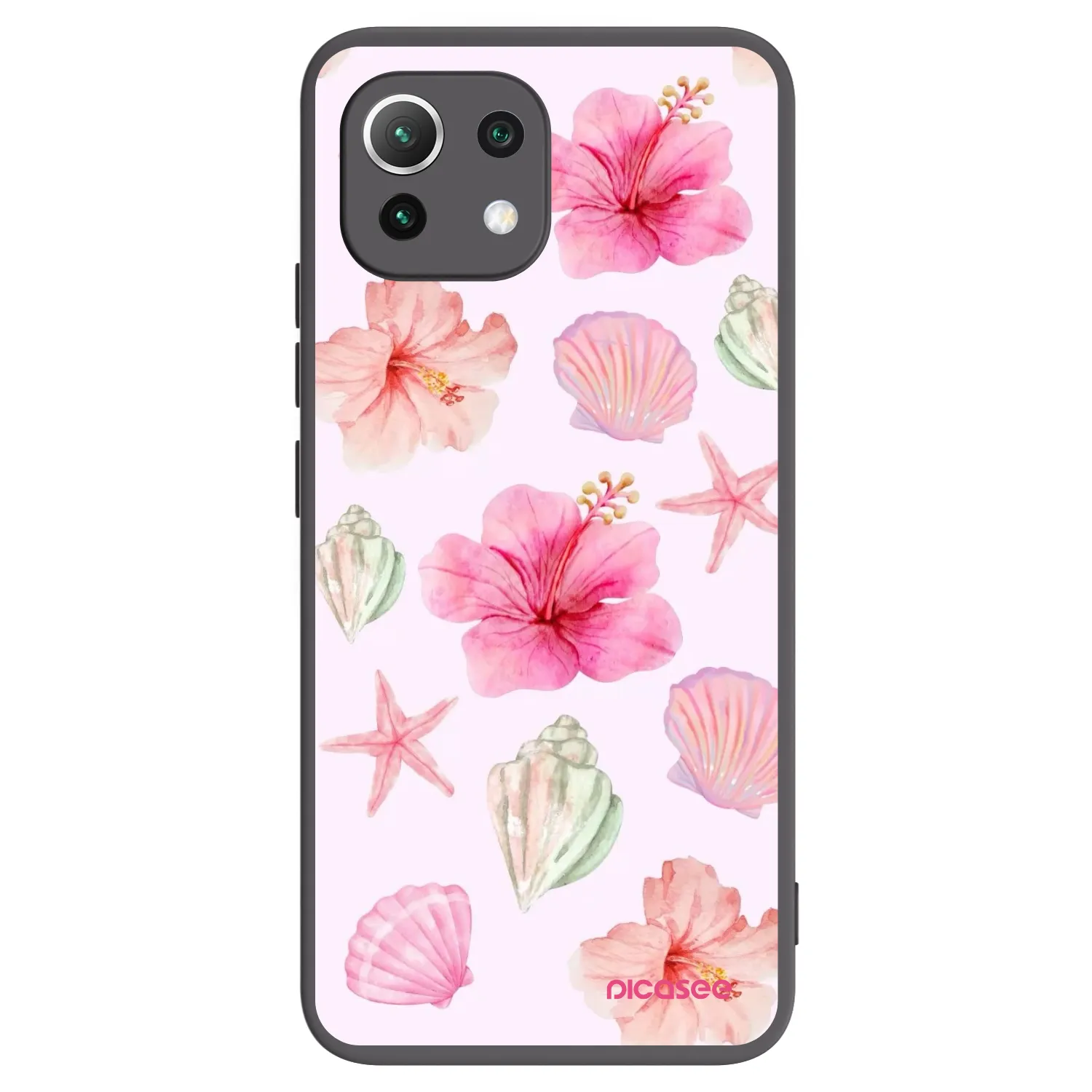 Picasee fekete szilikon tok az alábbi mobiltelefonokra Xiaomi Mi 11 Lite - Blush Lagoon