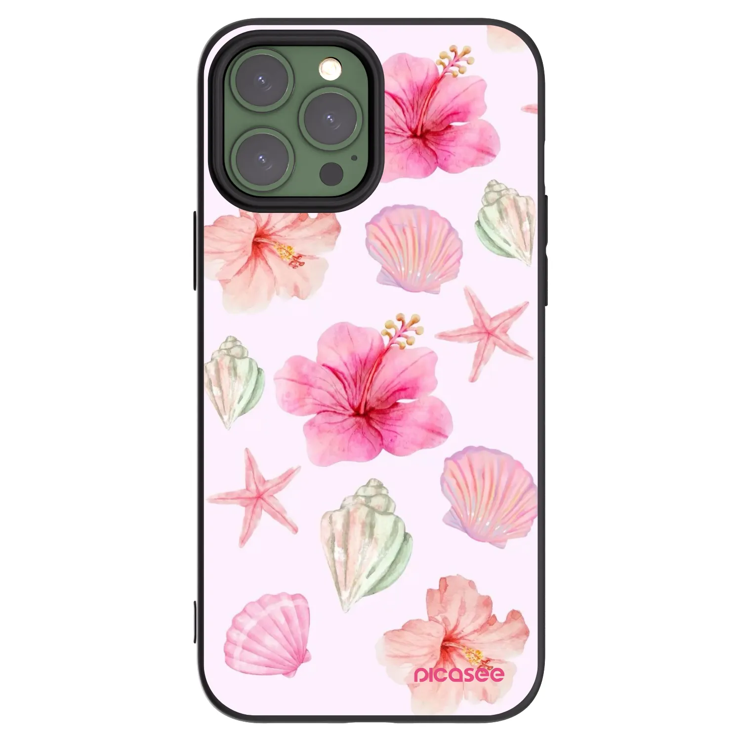 Picasee fekete szilikon tok az alábbi mobiltelefonokra Apple iPhone 13 Pro Max - Blush Lagoon