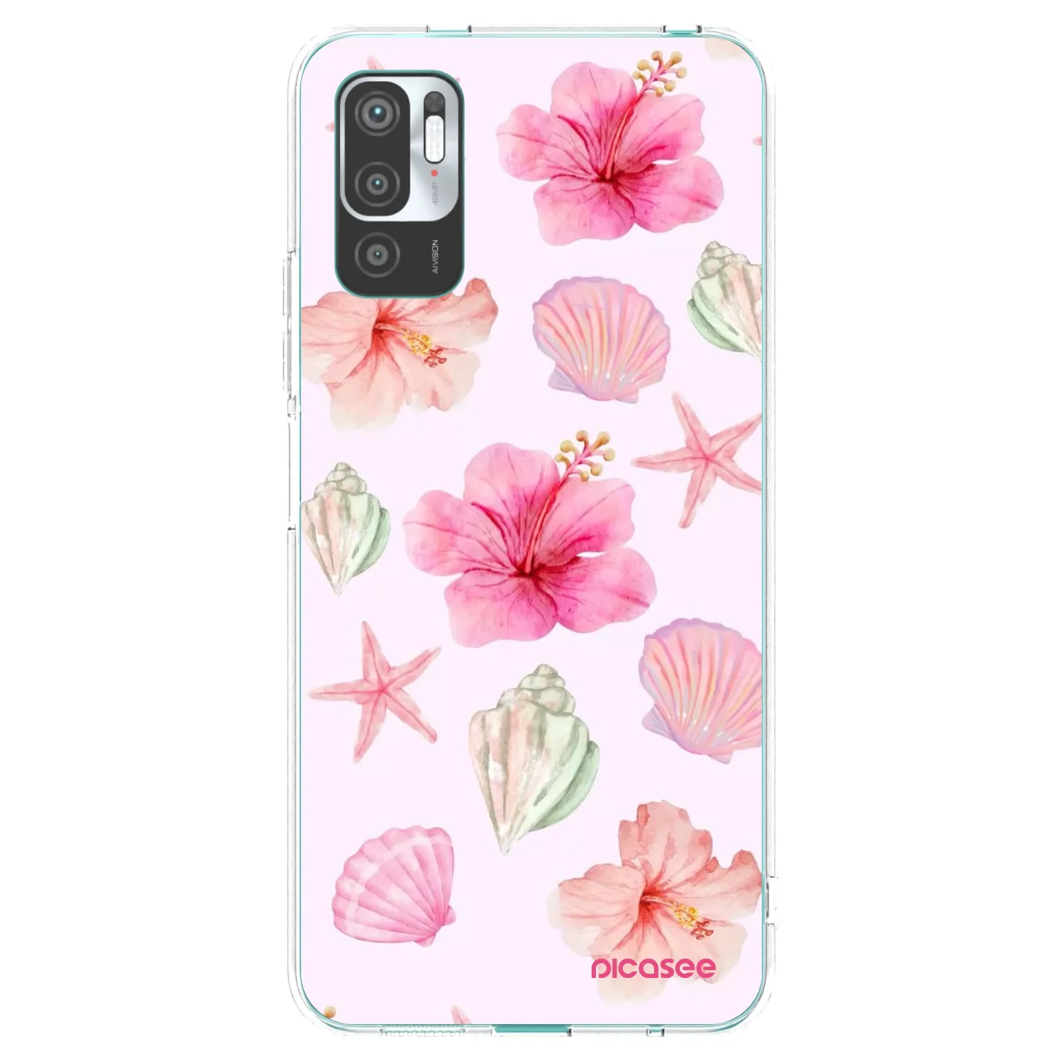 Picasee átlátszó szilikon tok az alábbi mobiltelefonokra Xiaomi Redmi Note 10 5G - Blush Lagoon