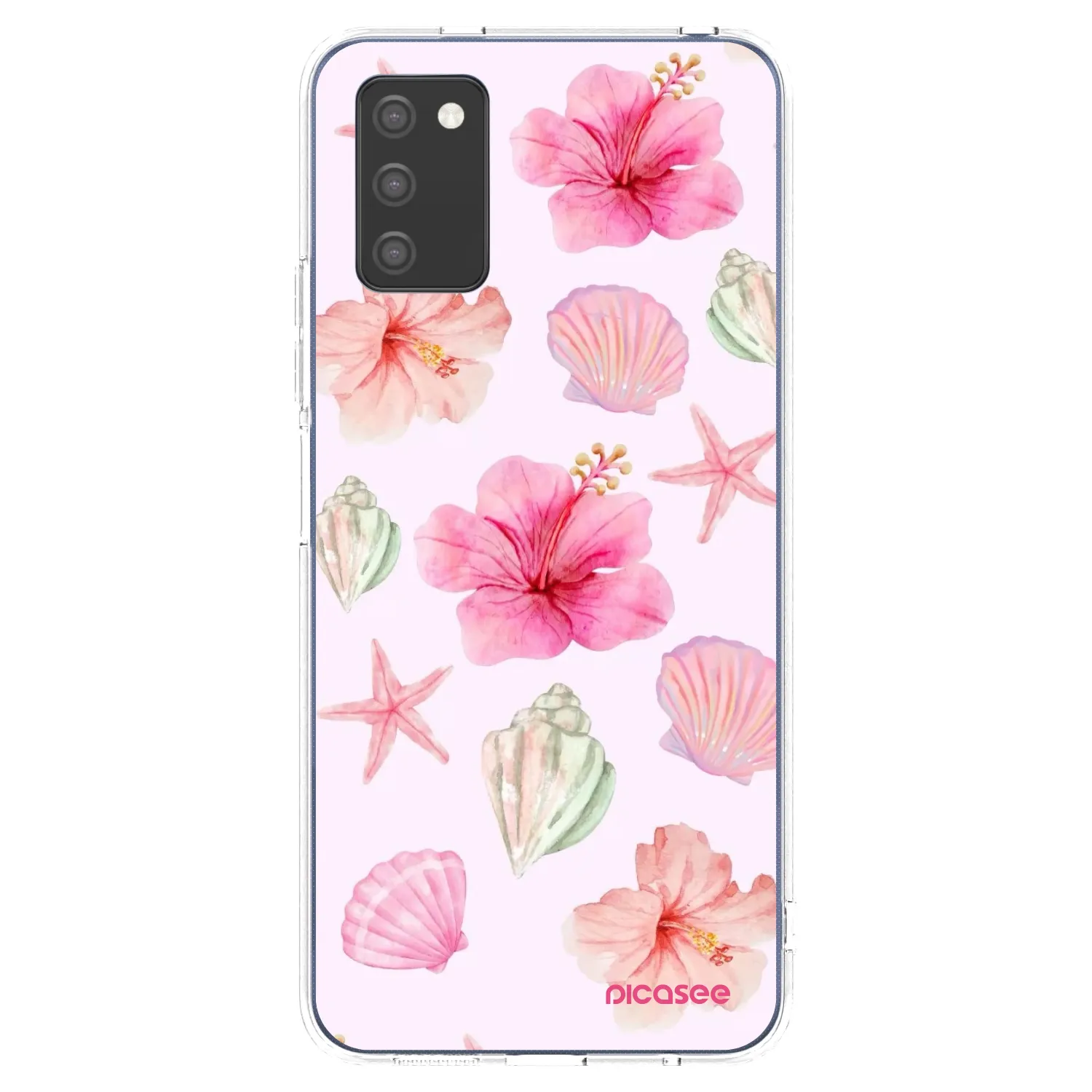 Picasee átlátszó szilikon tok az alábbi mobiltelefonokra Samsung Galaxy A02s A025G - Blush Lagoon