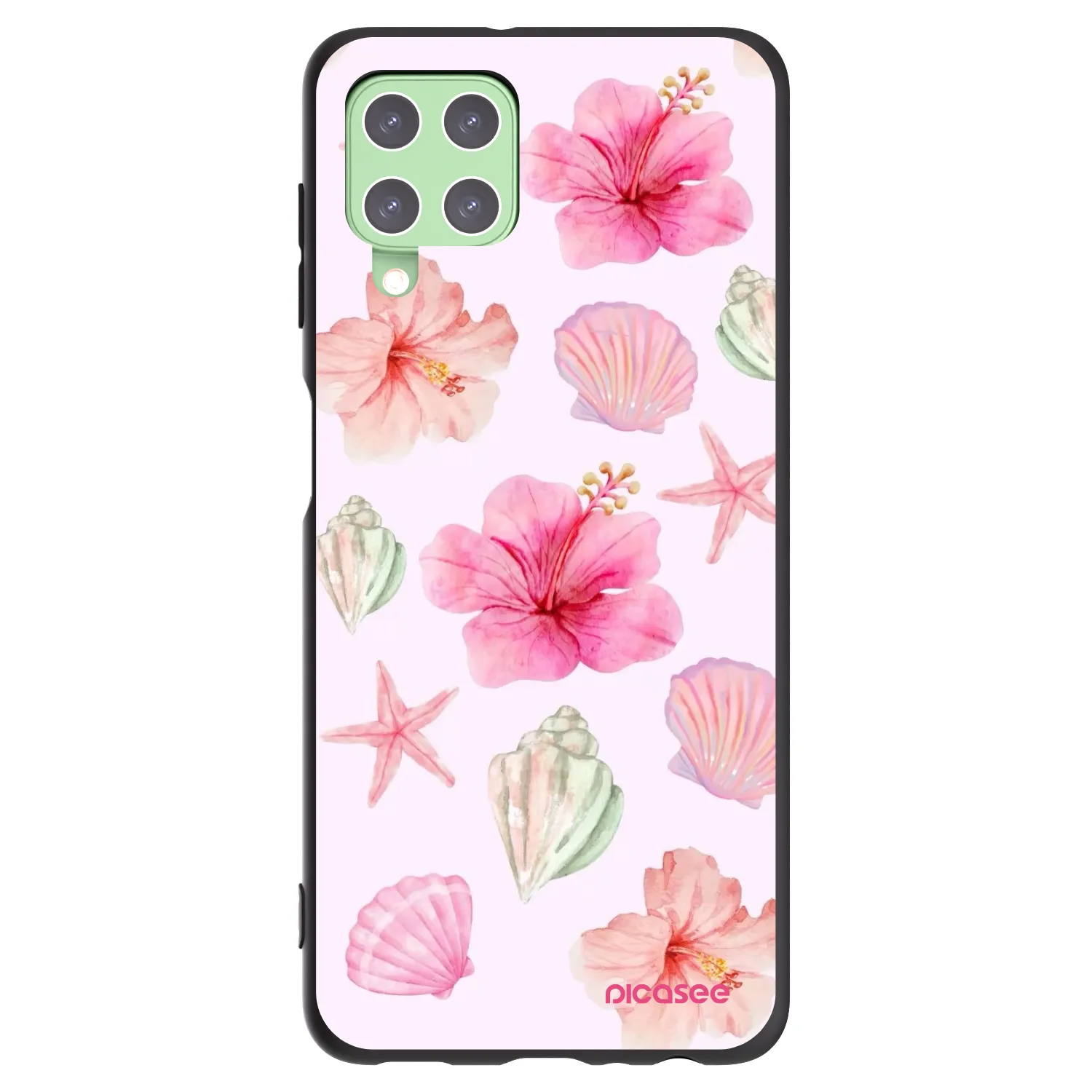 Picasee fekete szilikon tok az alábbi mobiltelefonokra Samsung Galaxy A22 A225F 4G - Blush Lagoon