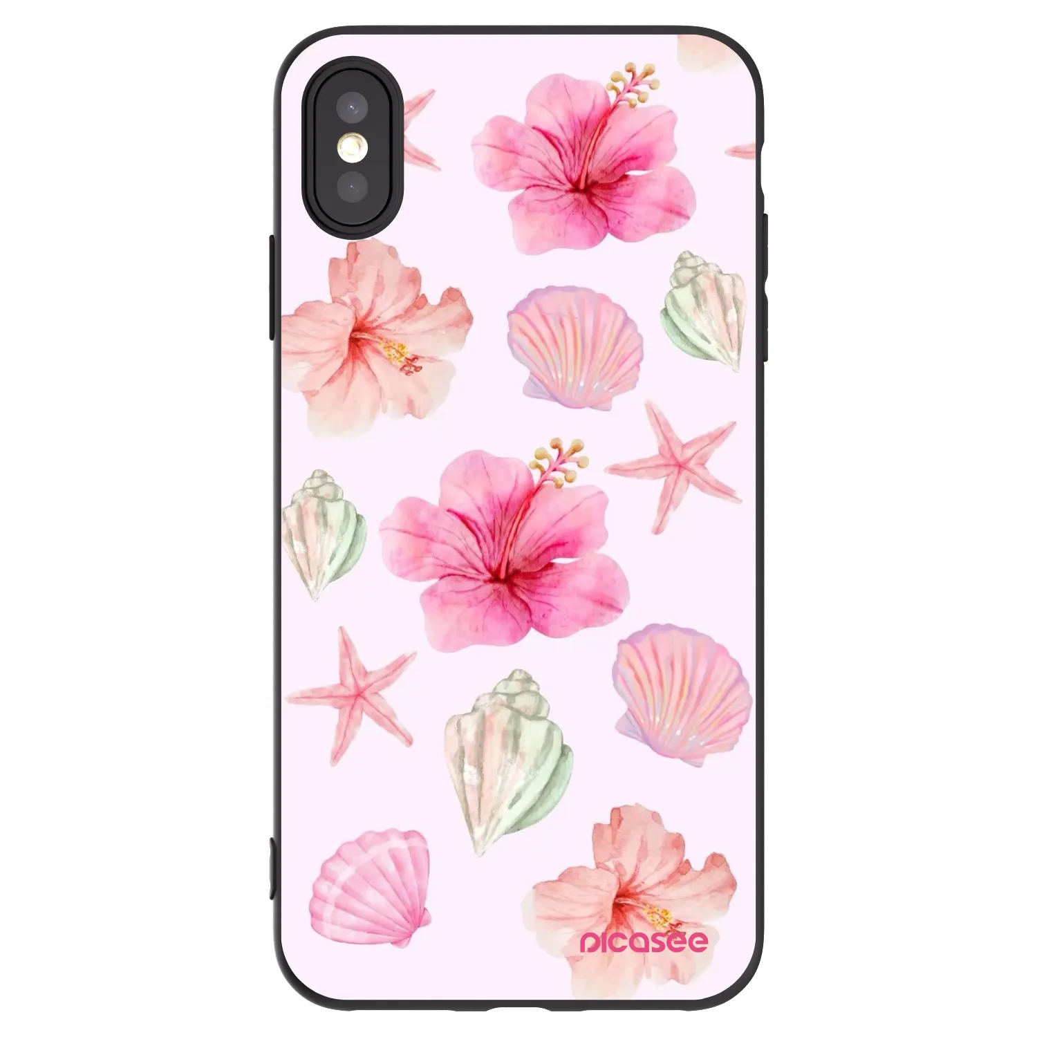 Picasee fekete szilikon tok az alábbi mobiltelefonokra Apple iPhone XS Max - Blush Lagoon