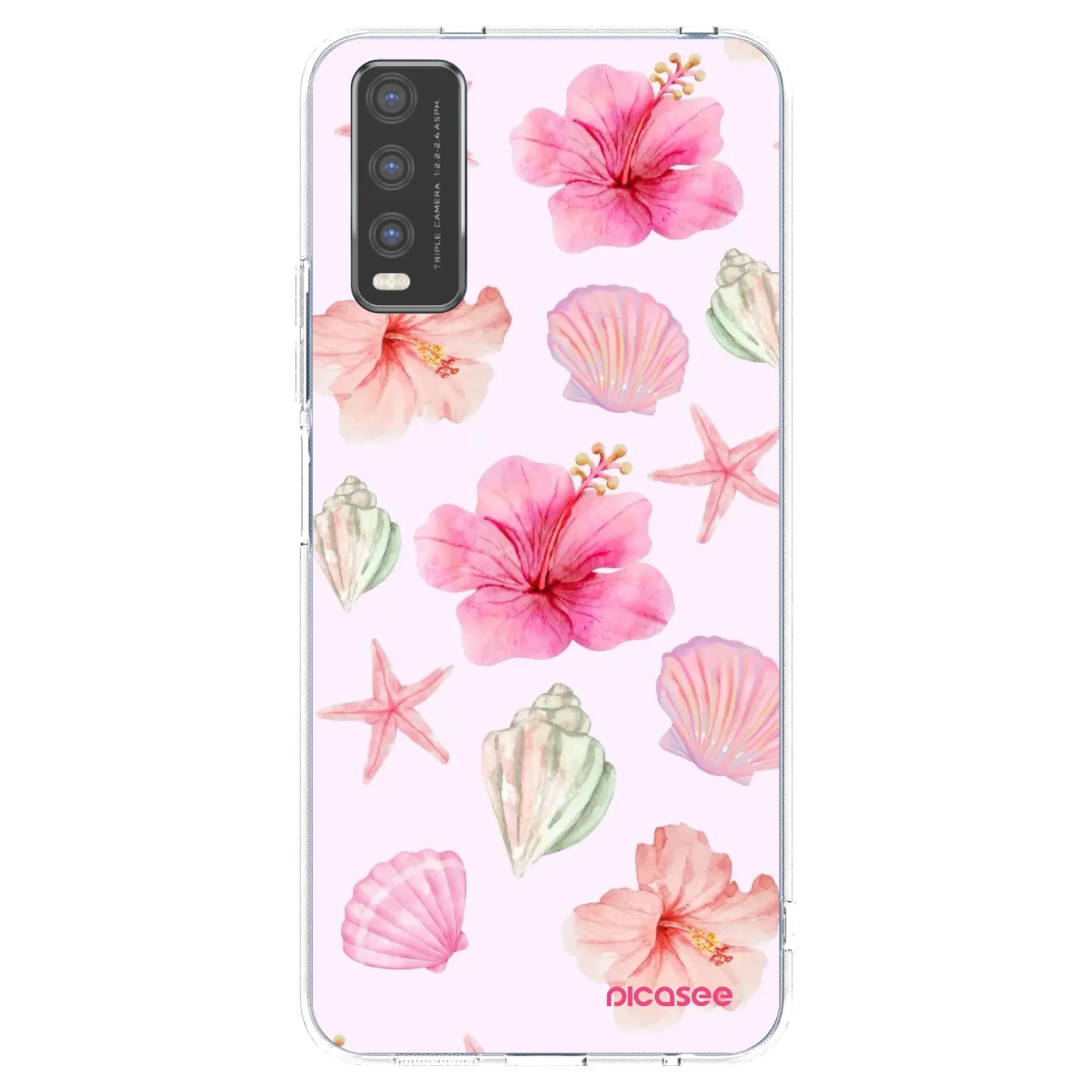 Picasee átlátszó szilikon tok az alábbi mobiltelefonokra Vivo Y20s - Blush Lagoon