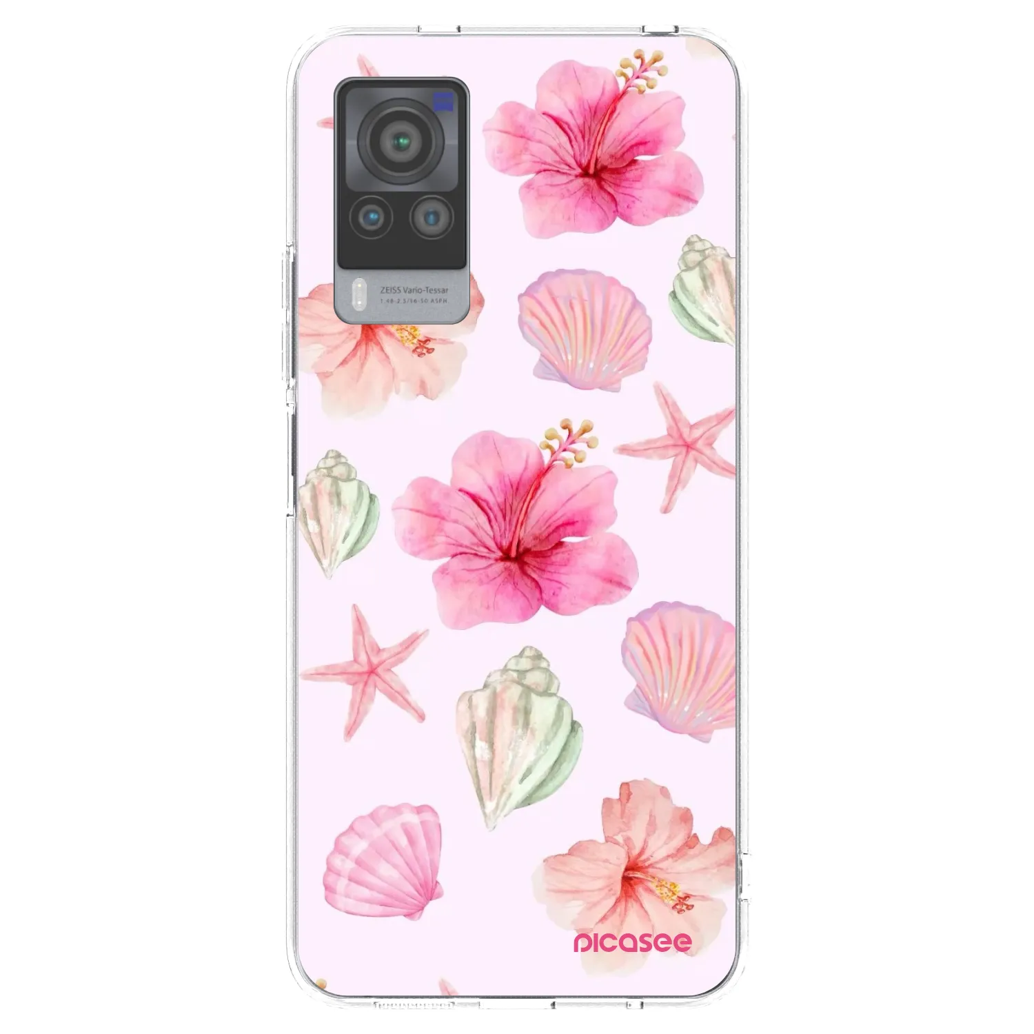Picasee átlátszó szilikon tok az alábbi mobiltelefonokra Vivo X60 Pro 5G - Blush Lagoon