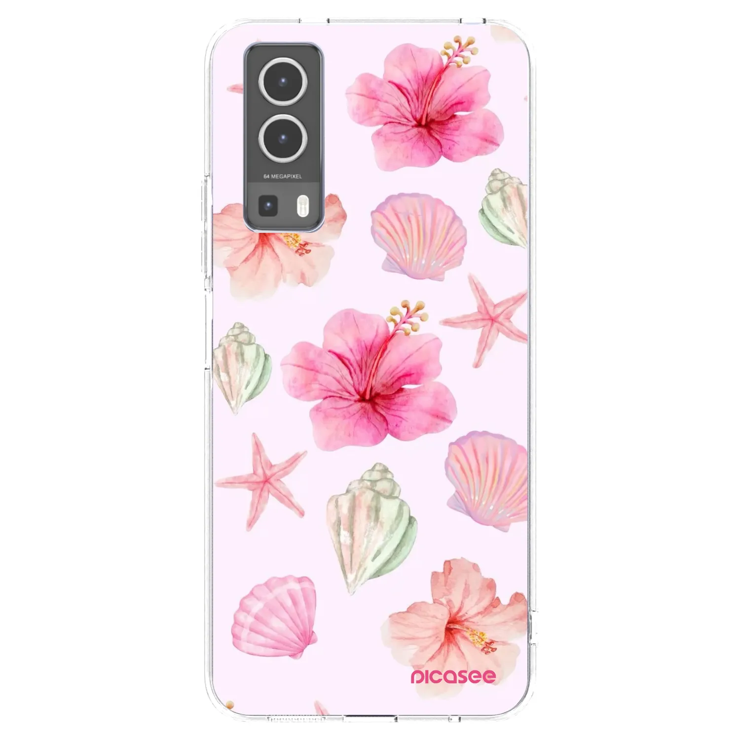 Picasee átlátszó szilikon tok az alábbi mobiltelefonokra Vivo Y72 5G - Blush Lagoon