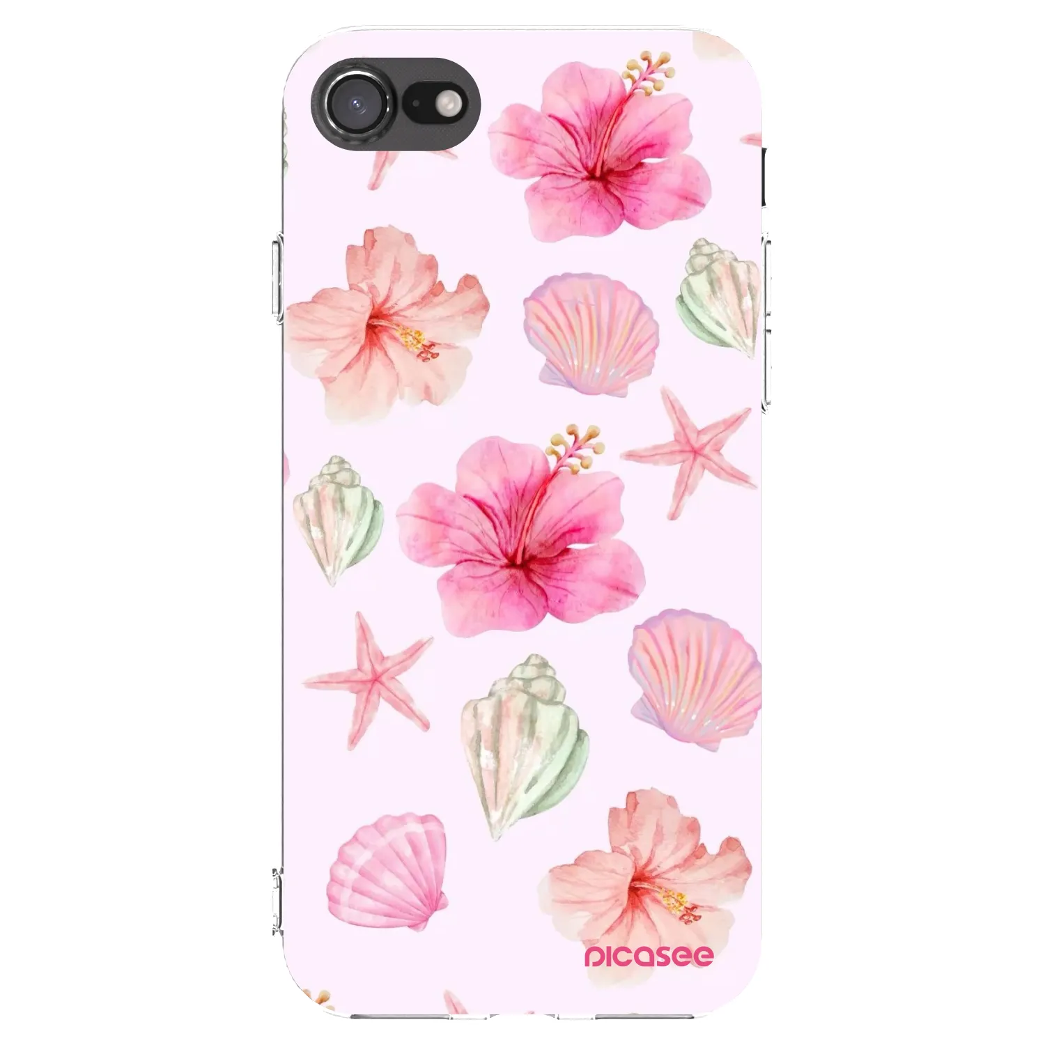 Picasee átlátszó szilikon tok az alábbi mobiltelefonokra Apple iPhone SE 2022 - Blush Lagoon