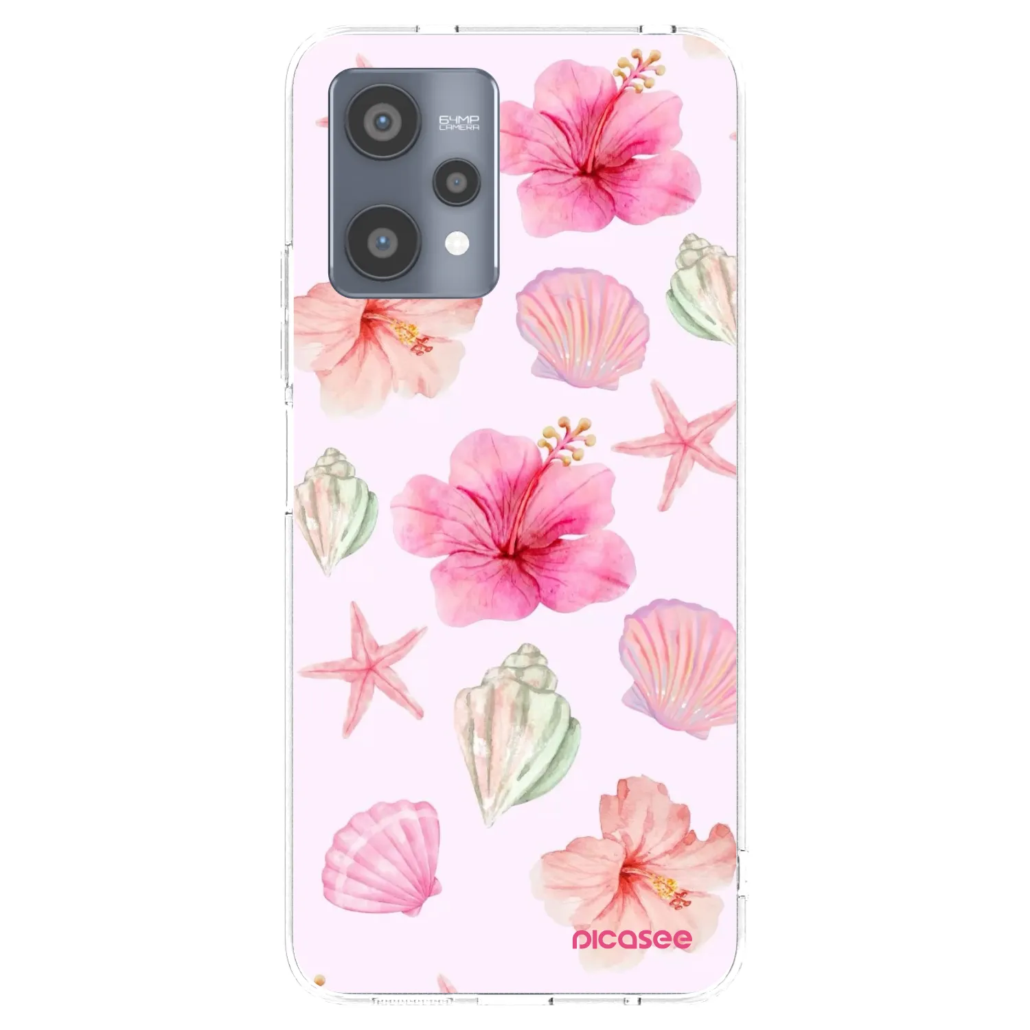 Picasee átlátszó szilikon tok az alábbi mobiltelefonokra Realme 9 Pro 5G - Blush Lagoon