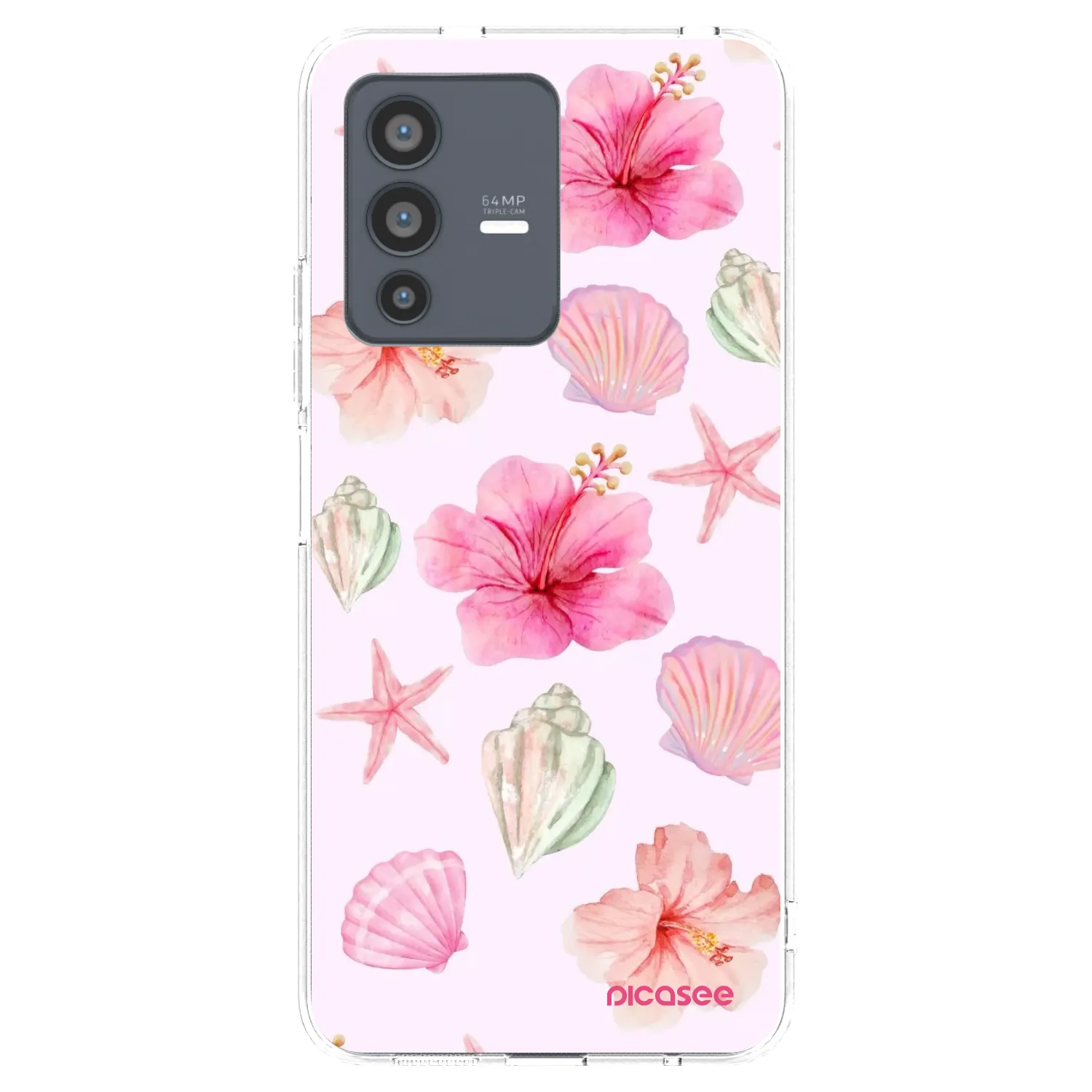 Picasee átlátszó szilikon tok az alábbi mobiltelefonokra Vivo V23 5G - Blush Lagoon