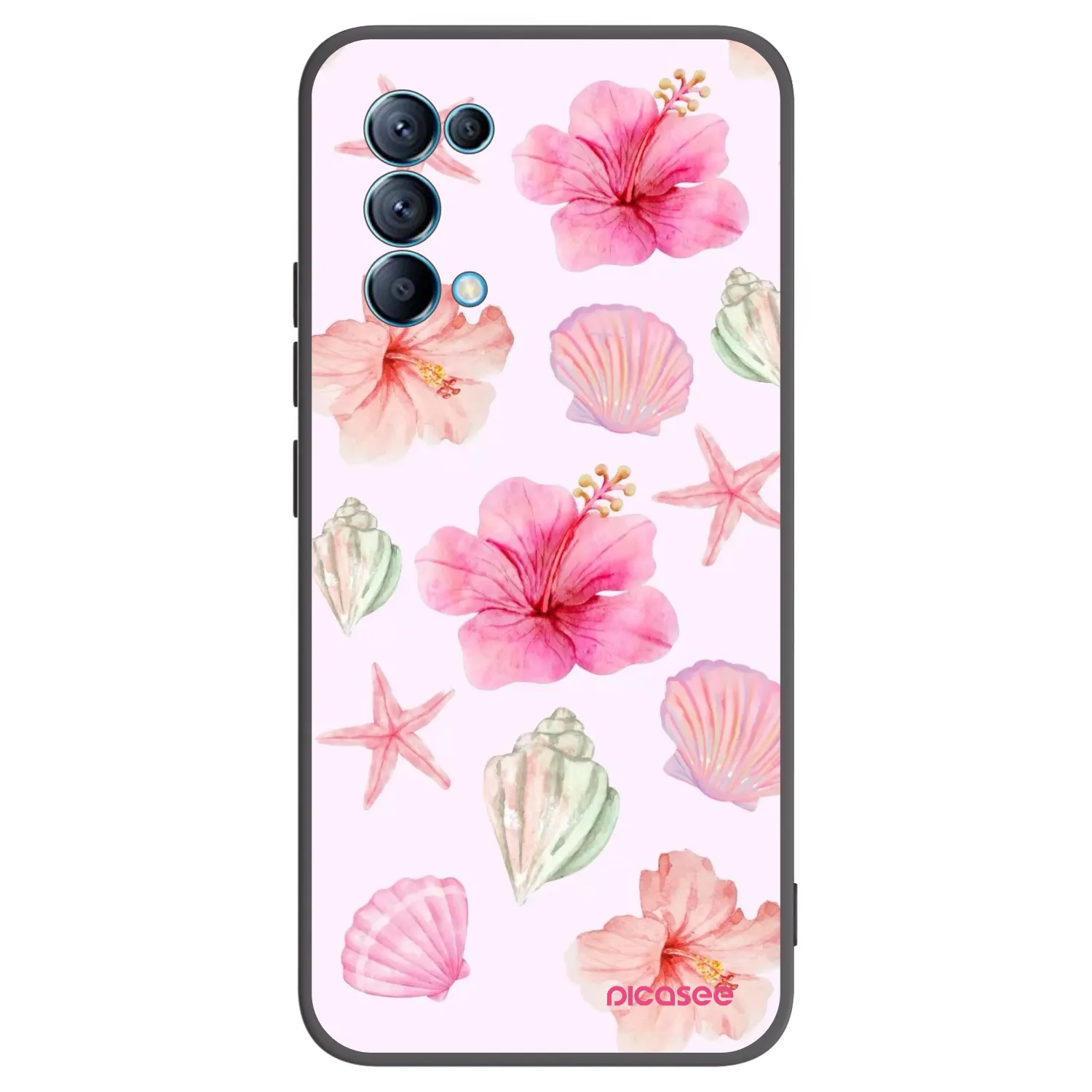 Picasee fekete szilikon tok az alábbi mobiltelefonokra OPPO Reno 5 5G - Blush Lagoon