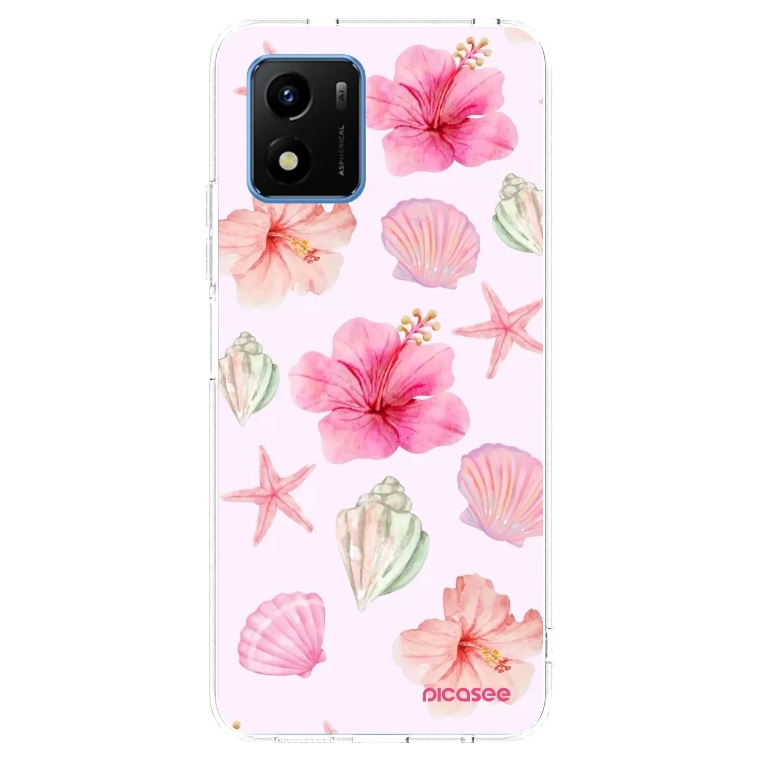 Picasee átlátszó szilikon tok az alábbi mobiltelefonokra Vivo Y01 - Blush Lagoon