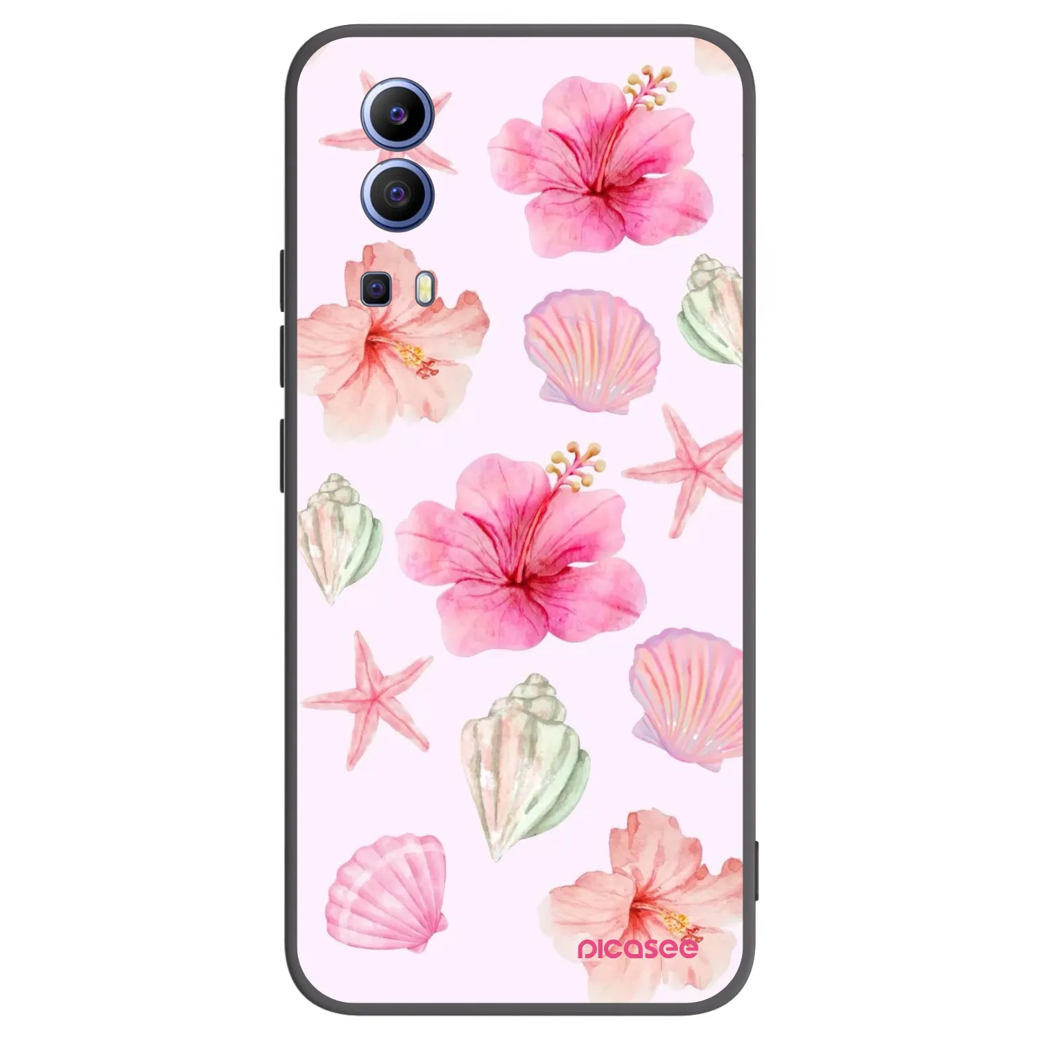 Picasee fekete szilikon tok az alábbi mobiltelefonokra Vivo Y52 5G - Blush Lagoon