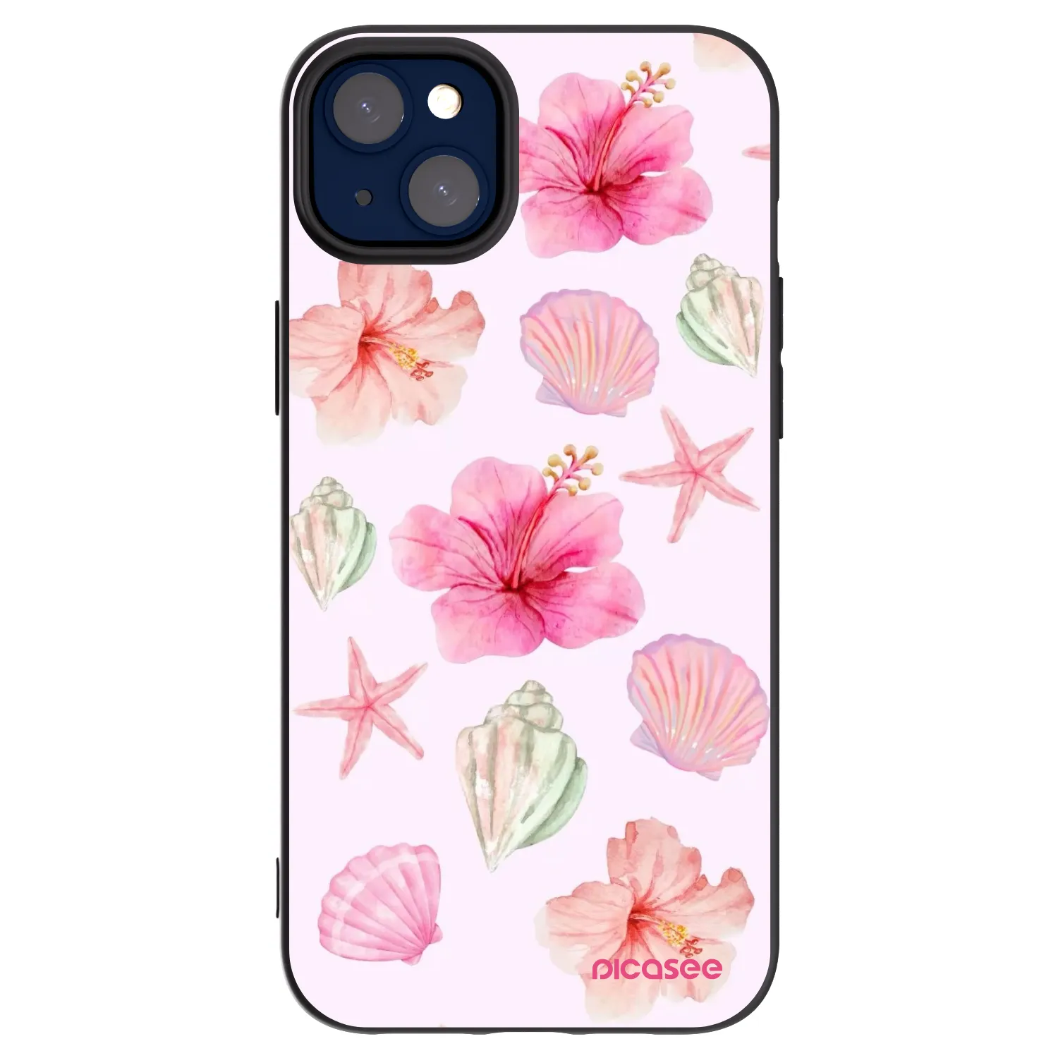 Picasee fekete szilikon tok az alábbi mobiltelefonokra Apple iPhone 14 Plus - Blush Lagoon