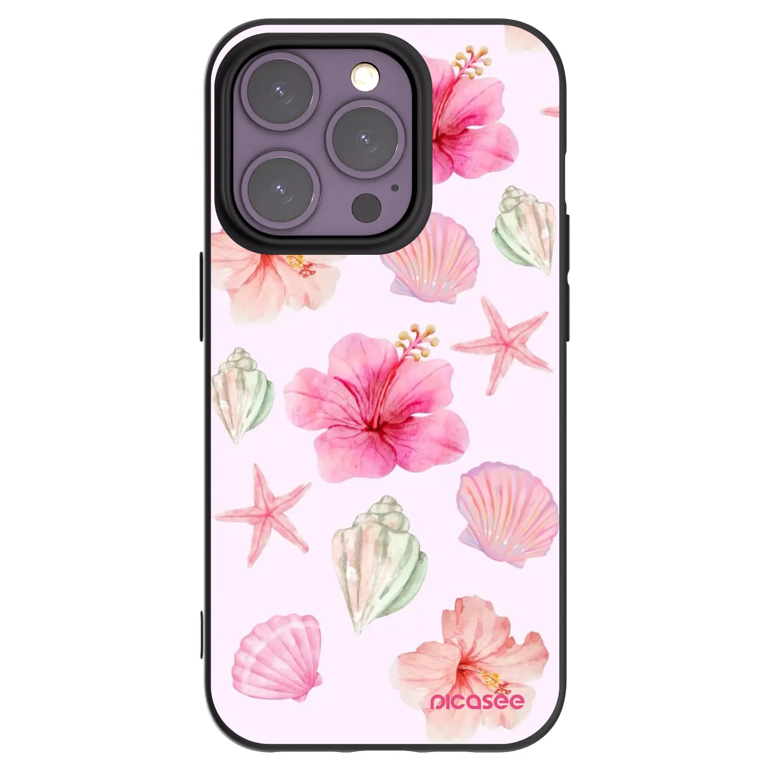Picasee fekete szilikon tok az alábbi mobiltelefonokra Apple iPhone 14 Pro - Blush Lagoon