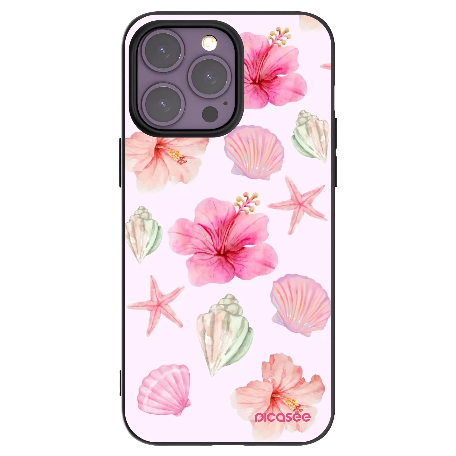 Picasee fekete szilikon tok az alábbi mobiltelefonokra Apple iPhone 14 Pro Max - Blush Lagoon