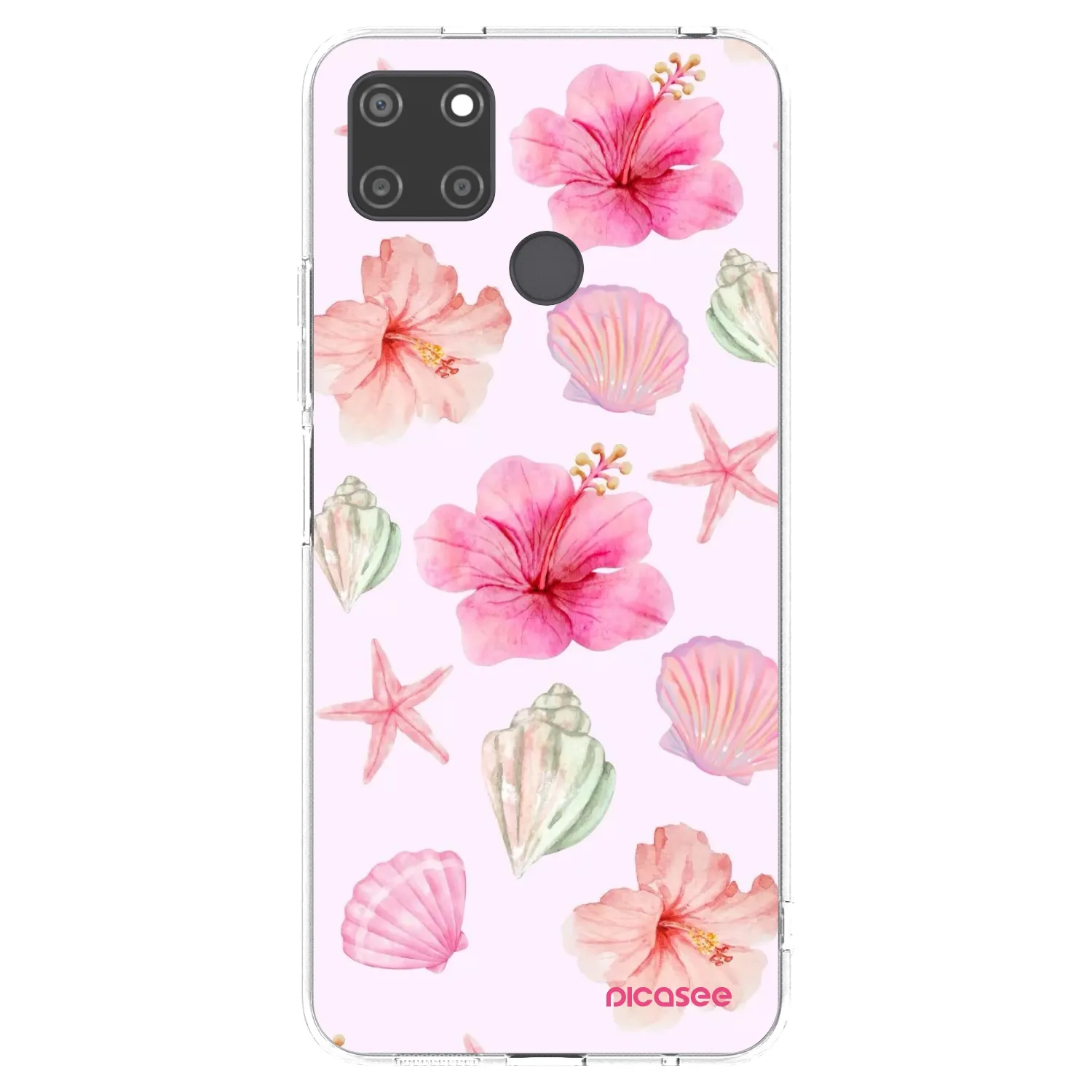 Picasee átlátszó szilikon tok az alábbi mobiltelefonokra Realme C21Y - Blush Lagoon