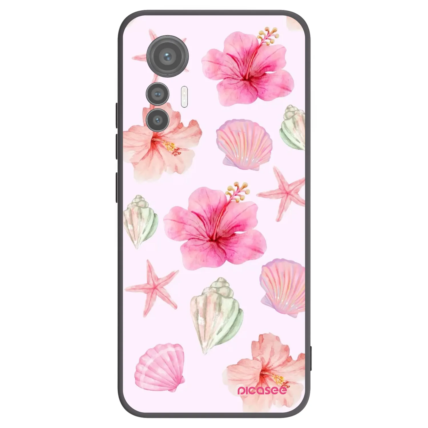 Picasee fekete szilikon tok az alábbi mobiltelefonokra Xiaomi 12 Lite - Blush Lagoon