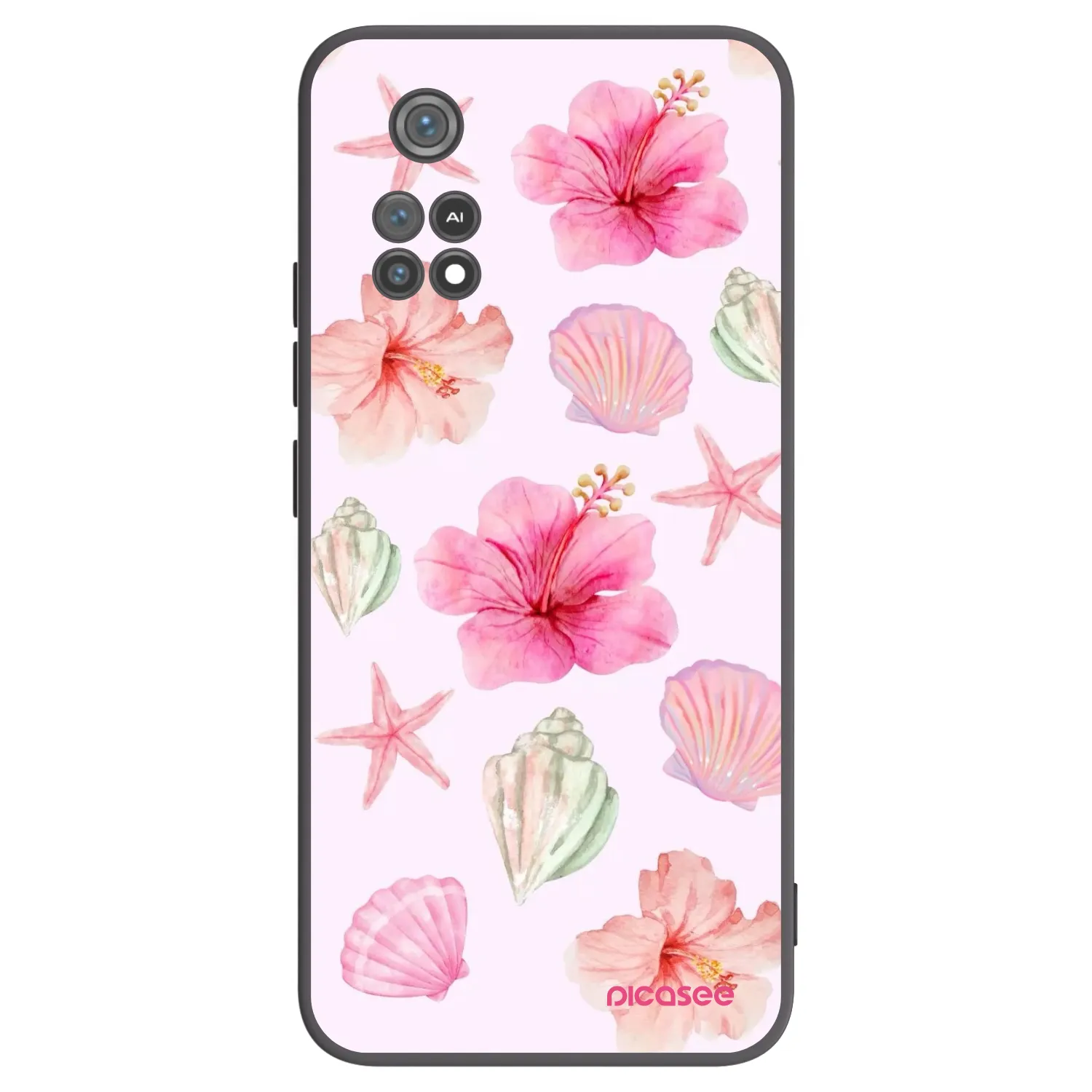 Picasee fekete szilikon tok az alábbi mobiltelefonokra Xiaomi Poco M4 Pro - Blush Lagoon