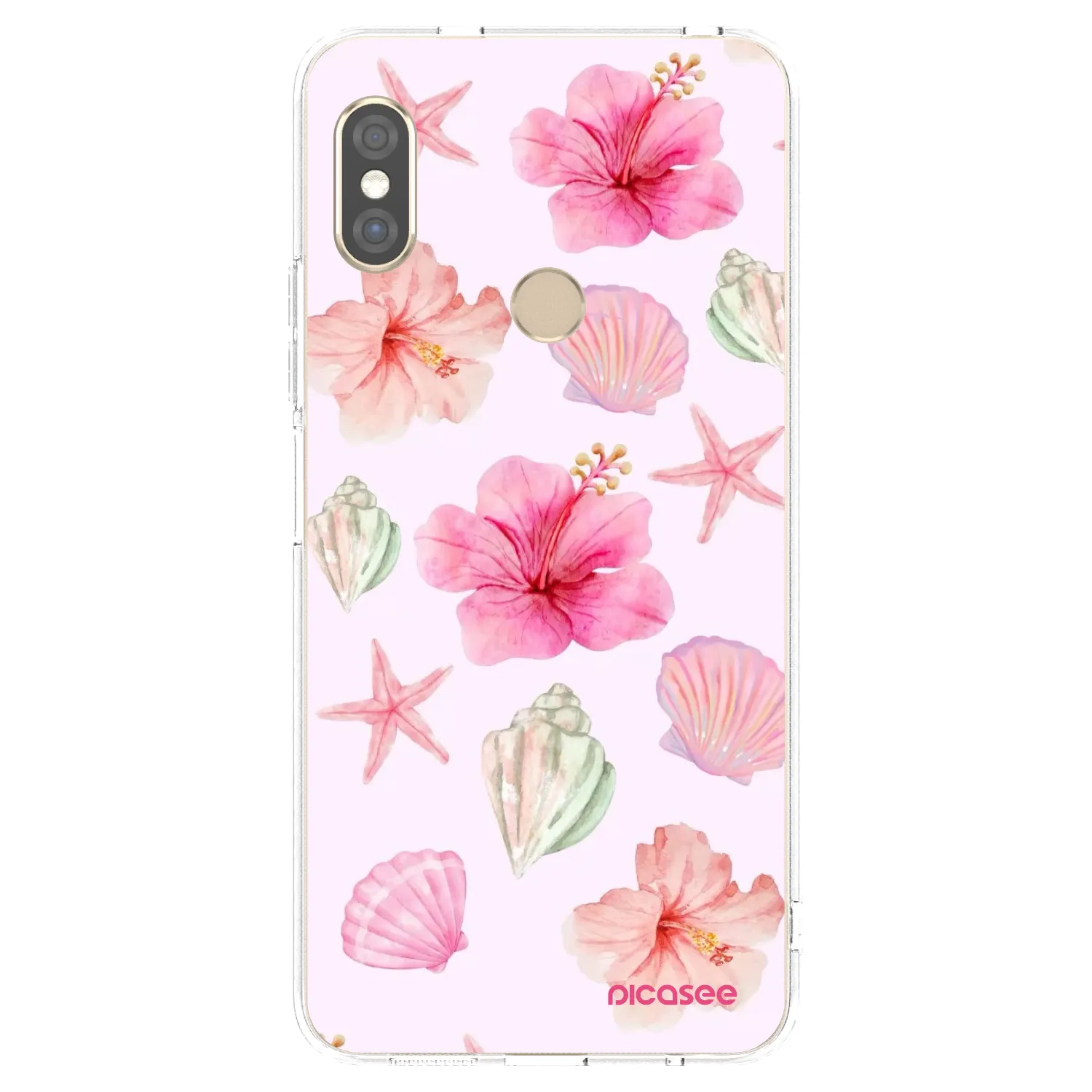 Picasee átlátszó szilikon tok az alábbi mobiltelefonokra Xiaomi Redmi Note 5 Global - Blush Lagoon