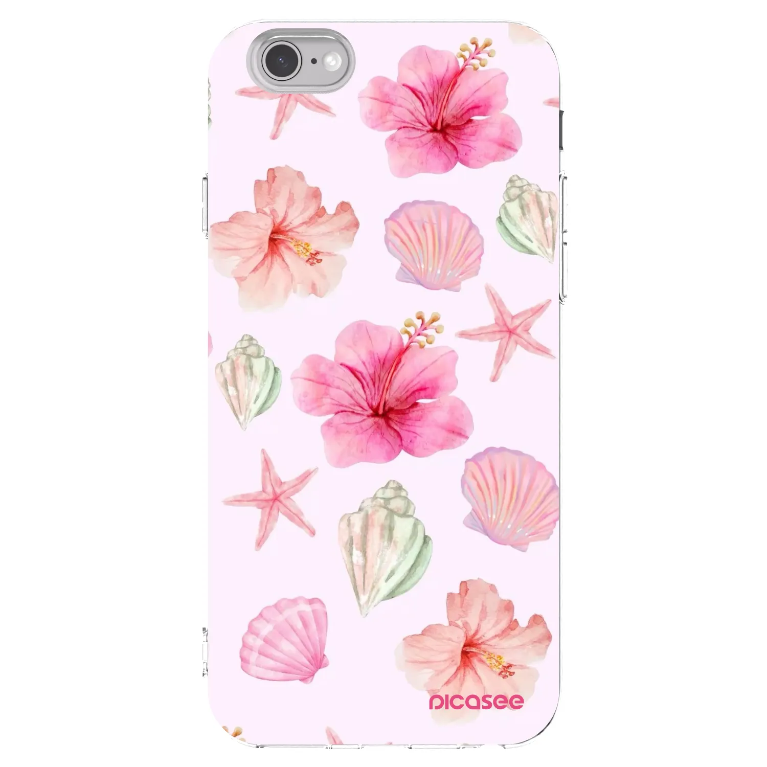 Picasee átlátszó szilikon tok az alábbi mobiltelefonokra Apple iPhone 6/6S - Blush Lagoon