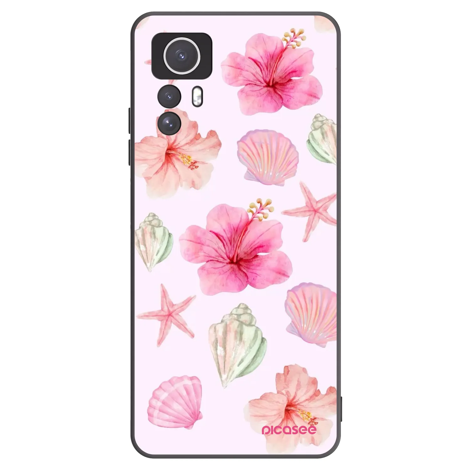 Picasee fekete szilikon tok az alábbi mobiltelefonokra Xiaomi Redmi Note 12S - Blush Lagoon