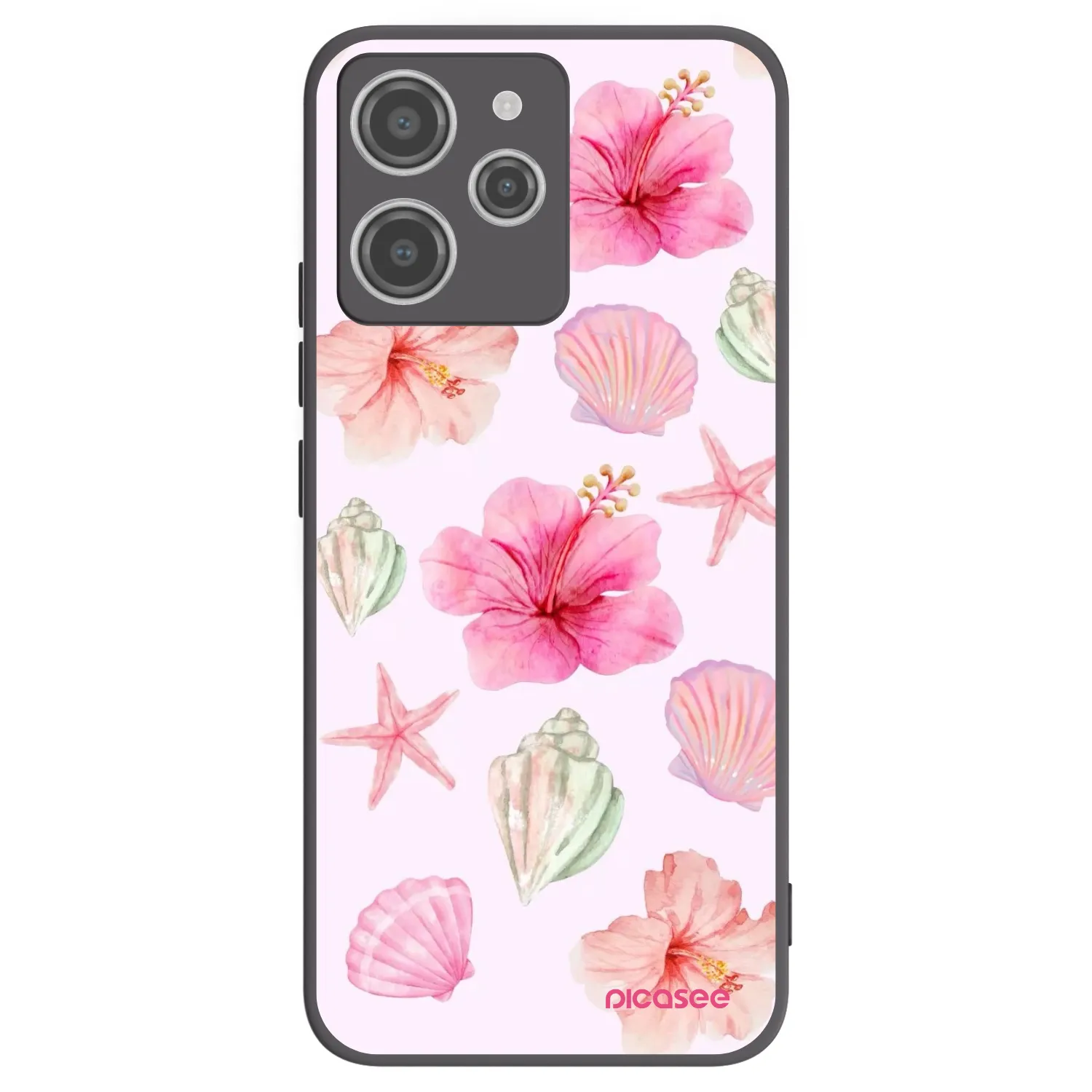 Picasee fekete szilikon tok az alábbi mobiltelefonokra Xiaomi Redmi 12 4G - Blush Lagoon