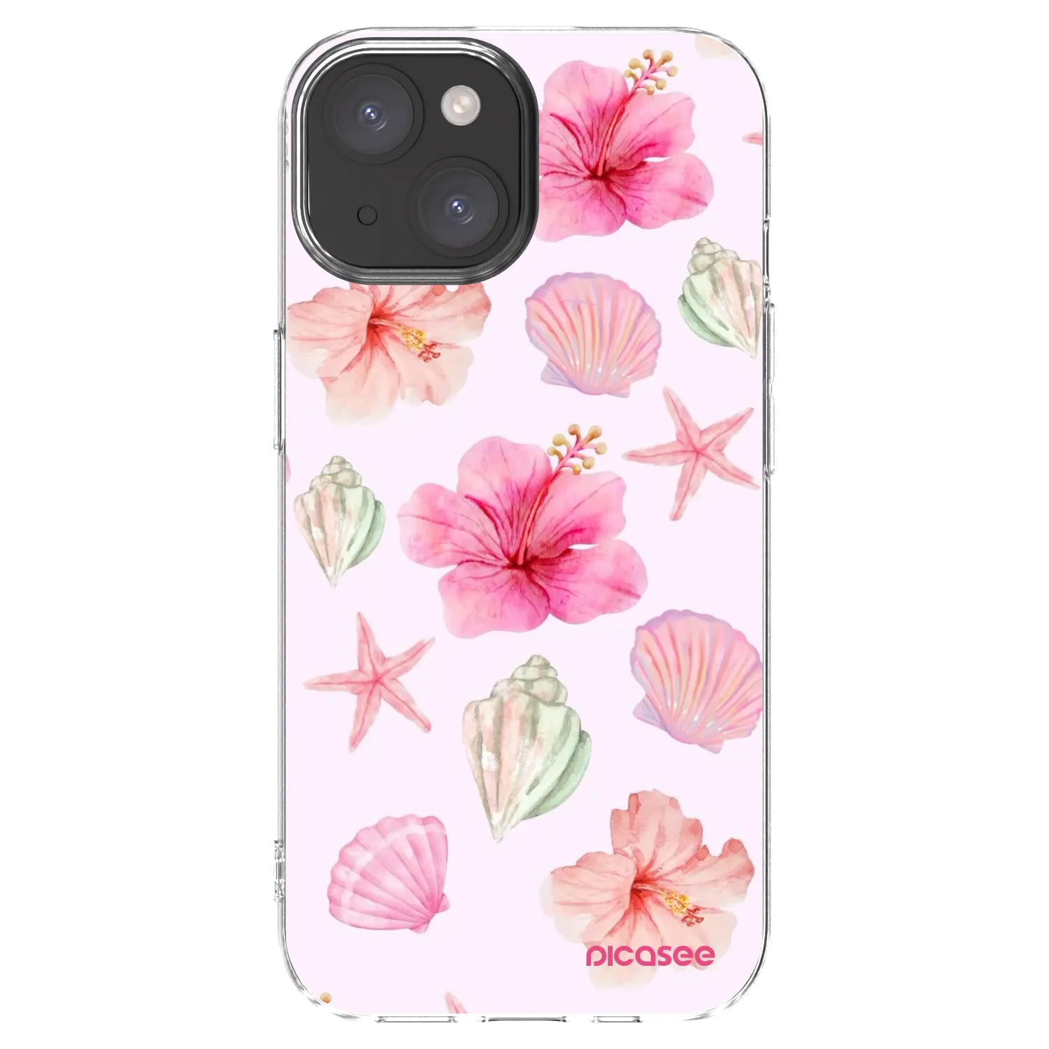 Picasee átlátszó szilikon tok az alábbi mobiltelefonokra Apple iPhone 15 - Blush Lagoon