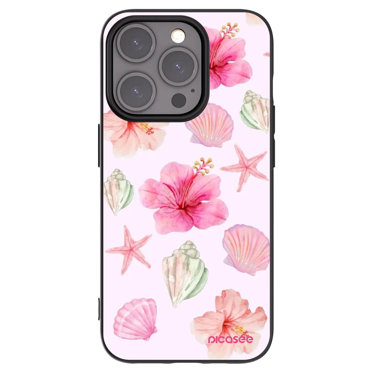 Picasee fekete szilikon tok az alábbi mobiltelefonokra Apple iPhone 15 Pro - Blush Lagoon