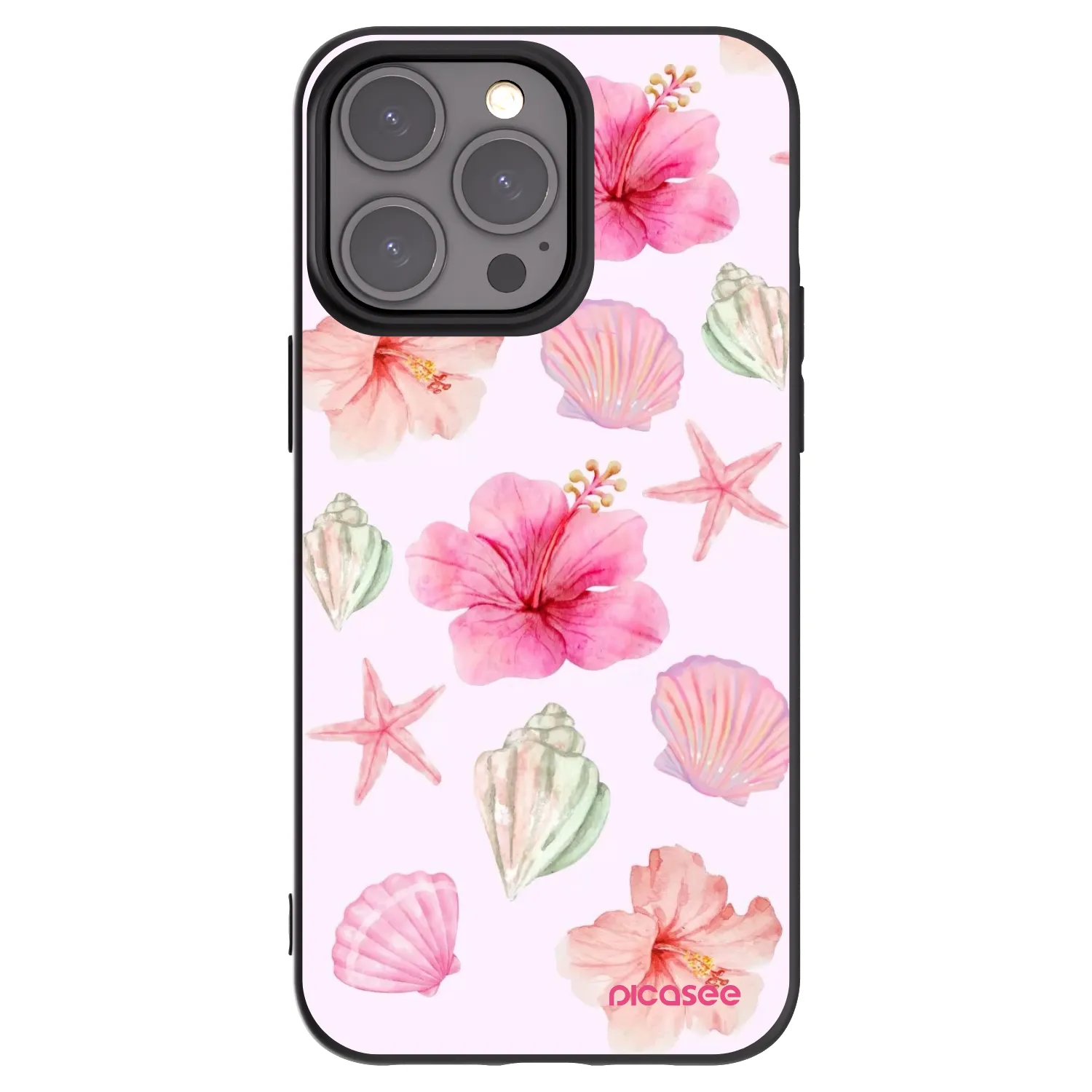 Picasee fekete szilikon tok az alábbi mobiltelefonokra Apple iPhone 15 Pro Max - Blush Lagoon