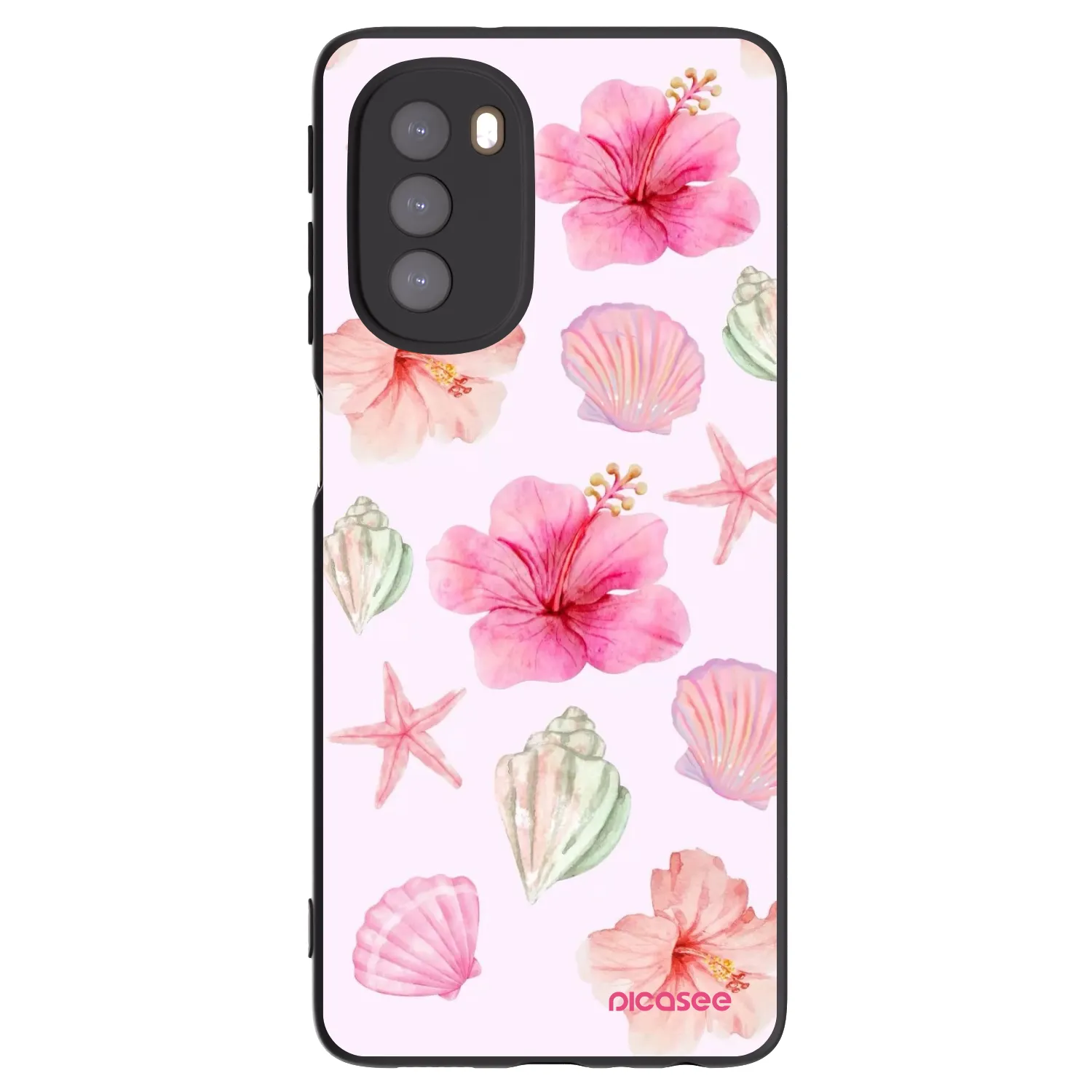 Picasee fekete szilikon tok az alábbi mobiltelefonokra Motorola Moto G51 - Blush Lagoon