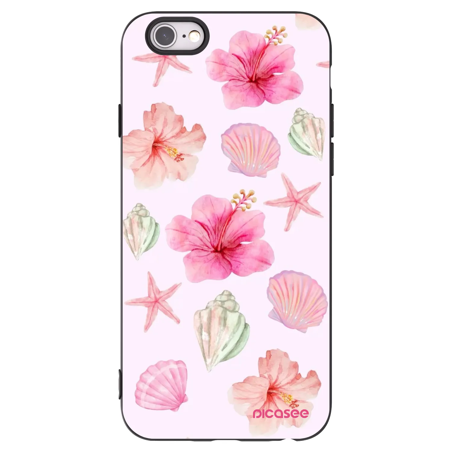 Picasee fekete szilikon tok az alábbi mobiltelefonokra Apple iPhone 6/6S - Blush Lagoon