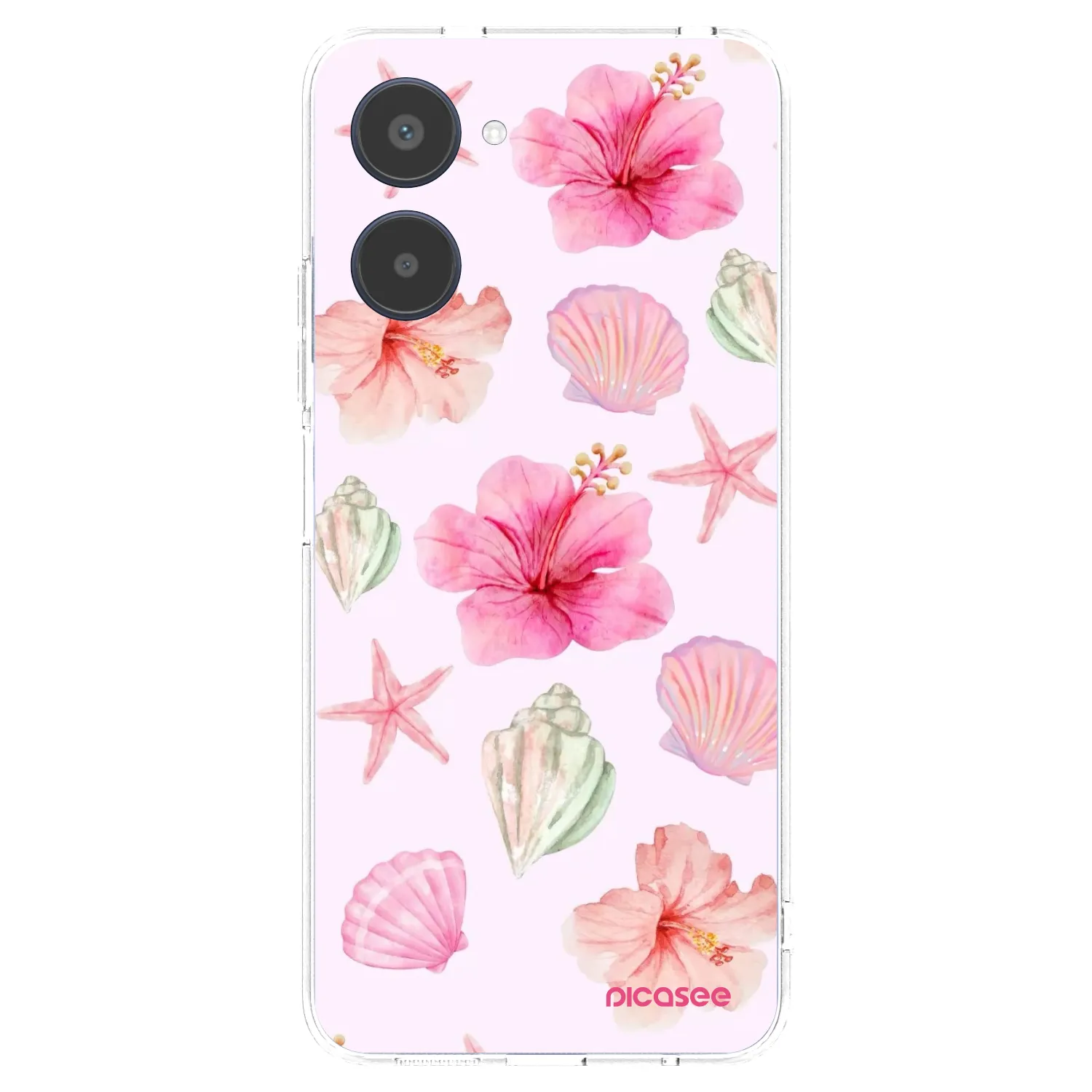 Picasee átlátszó szilikon tok az alábbi mobiltelefonokra Realme 10 4G - Blush Lagoon