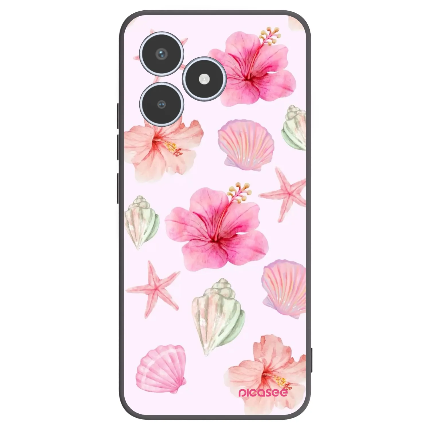 Picasee fekete szilikon tok az alábbi mobiltelefonokra Realme C53 - Blush Lagoon